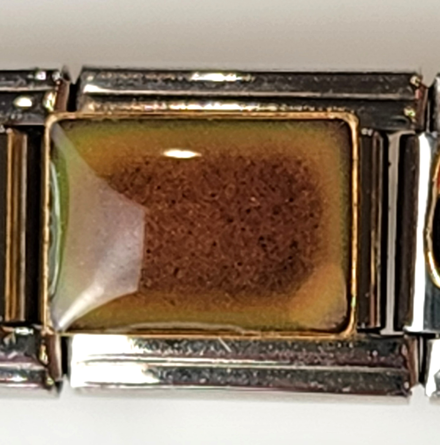 Mood Color Changing Italian Charm Modular 9mm Enamel/18K Gold Casa D’ Oro NEW