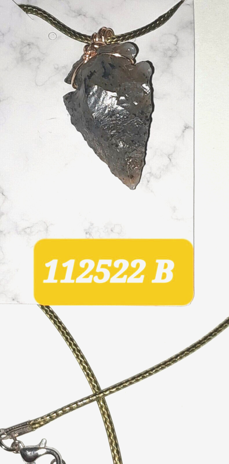 Hand Knapped natural stone Arrowhead pendants necklaces heritage warriors