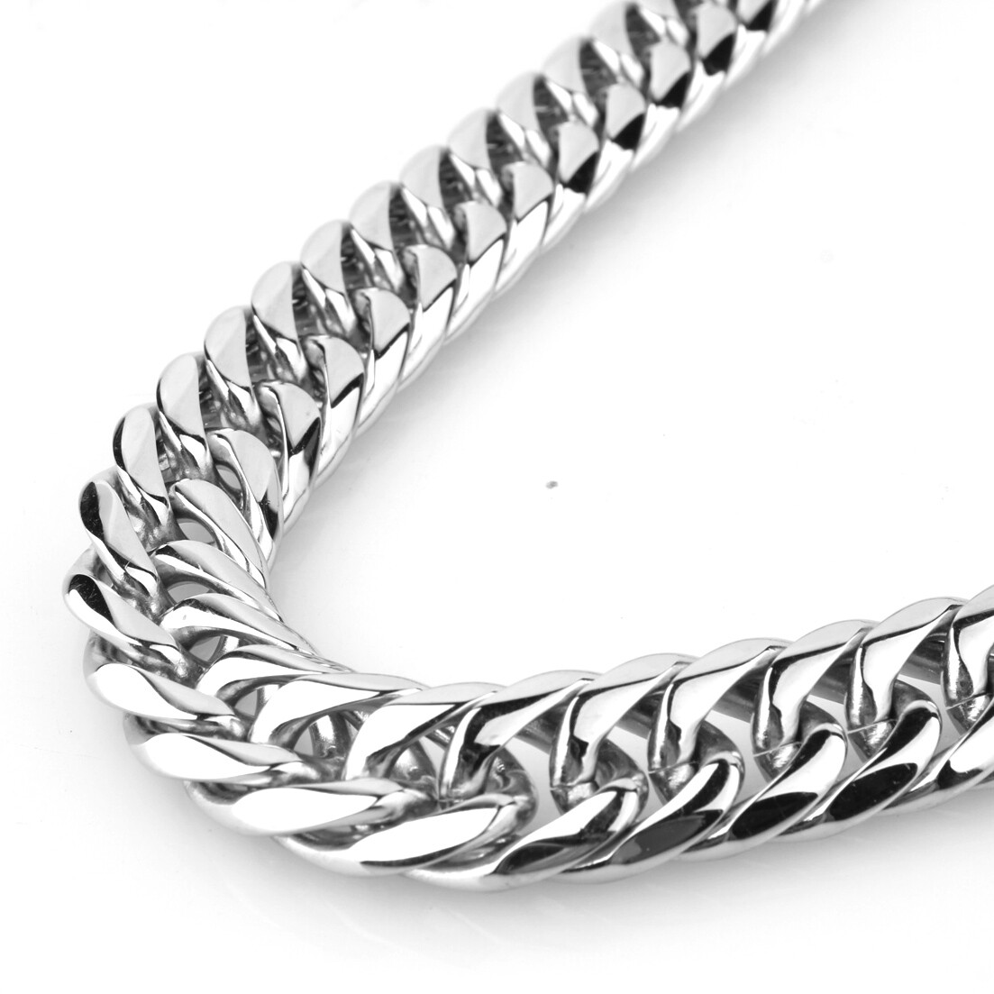9/11/13/16/19/21mm Heavy Polished Stainless Steel Chain Cuban Curb Necklace Gift