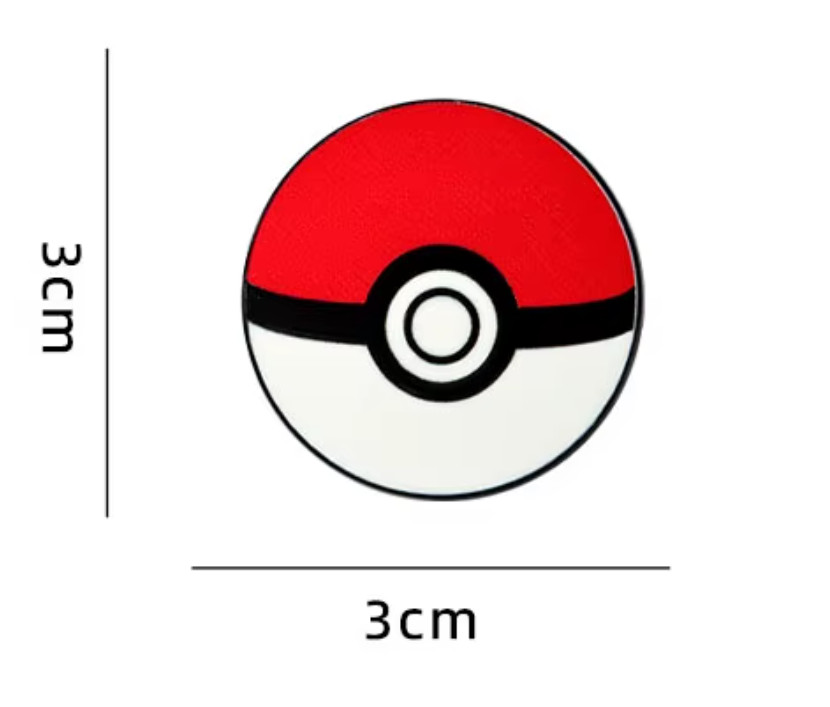 RED POKE BALL-PIN-2 OR MORE PINS SHIPPING IS $5.49-SPEND $20 SHIPPING IS FREE