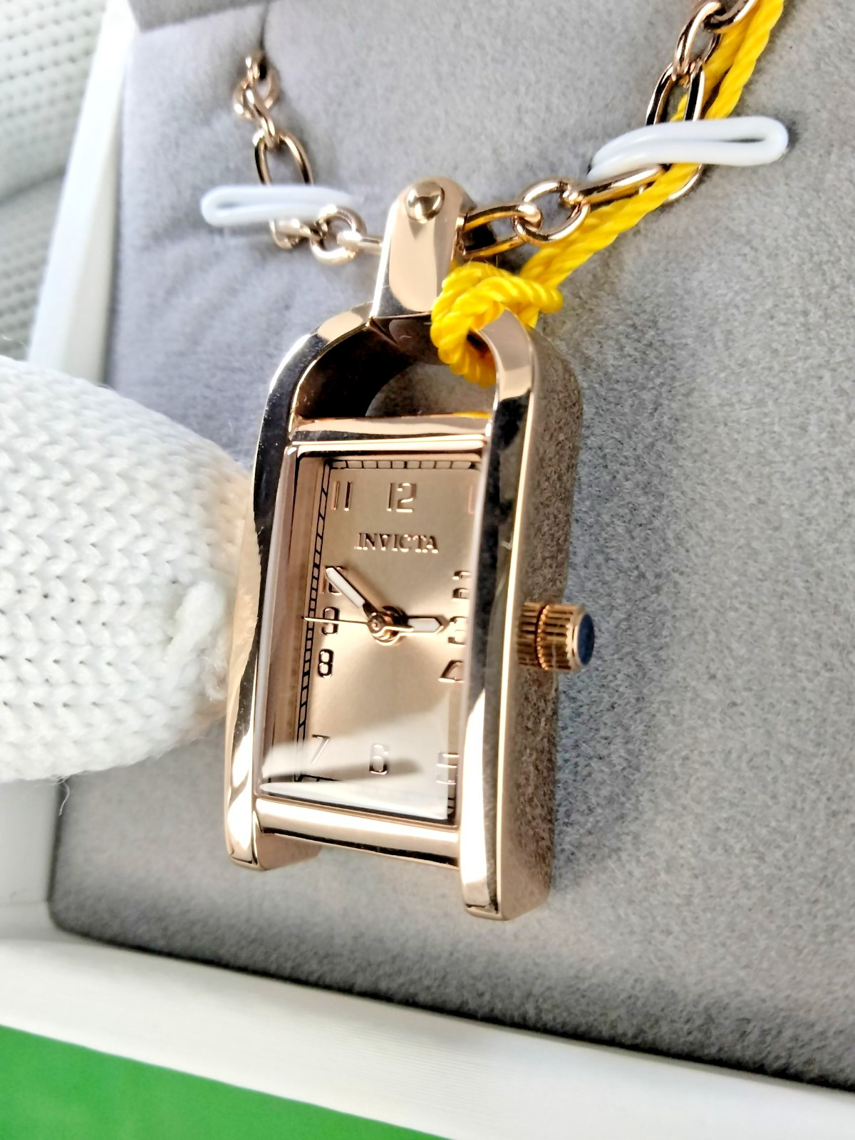 Invicta 49936 Mini Angel Necklace Watch Rose Gold Pendant Ladies Quartz Elegant