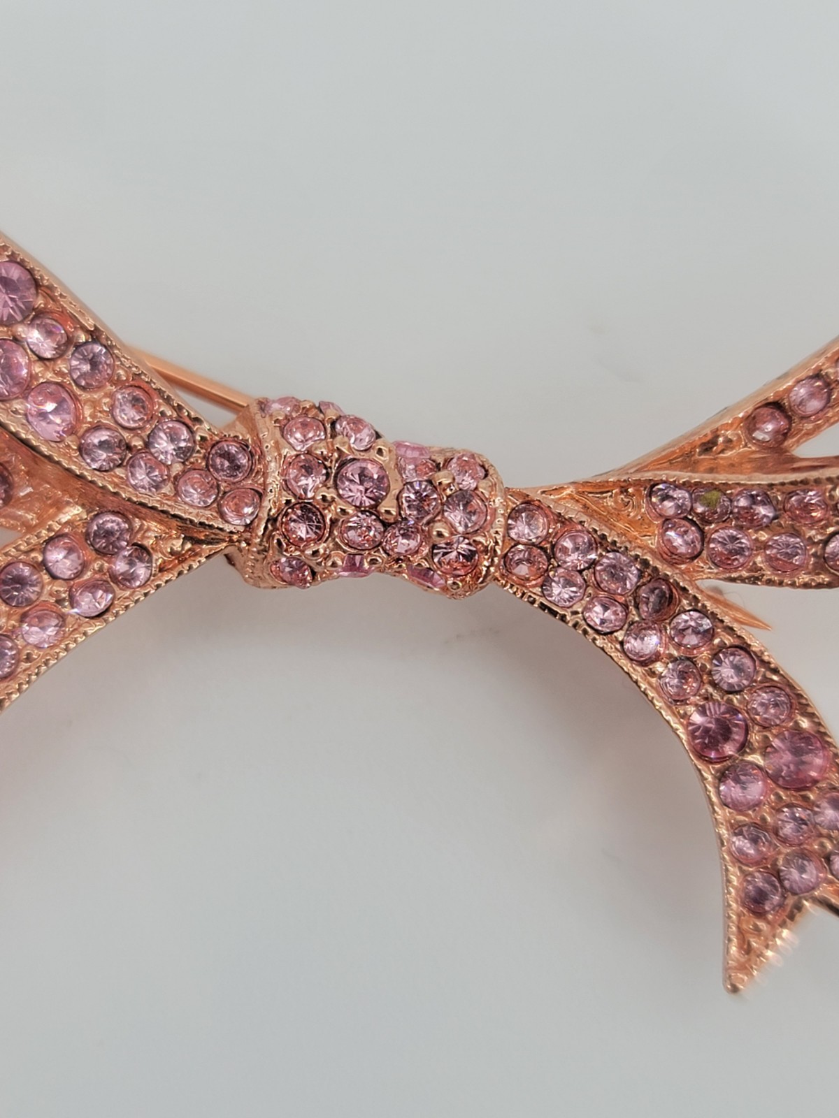 Lot of 2 KJL Marked Kenneth Jay Lane Pink Bow Brooch Pins