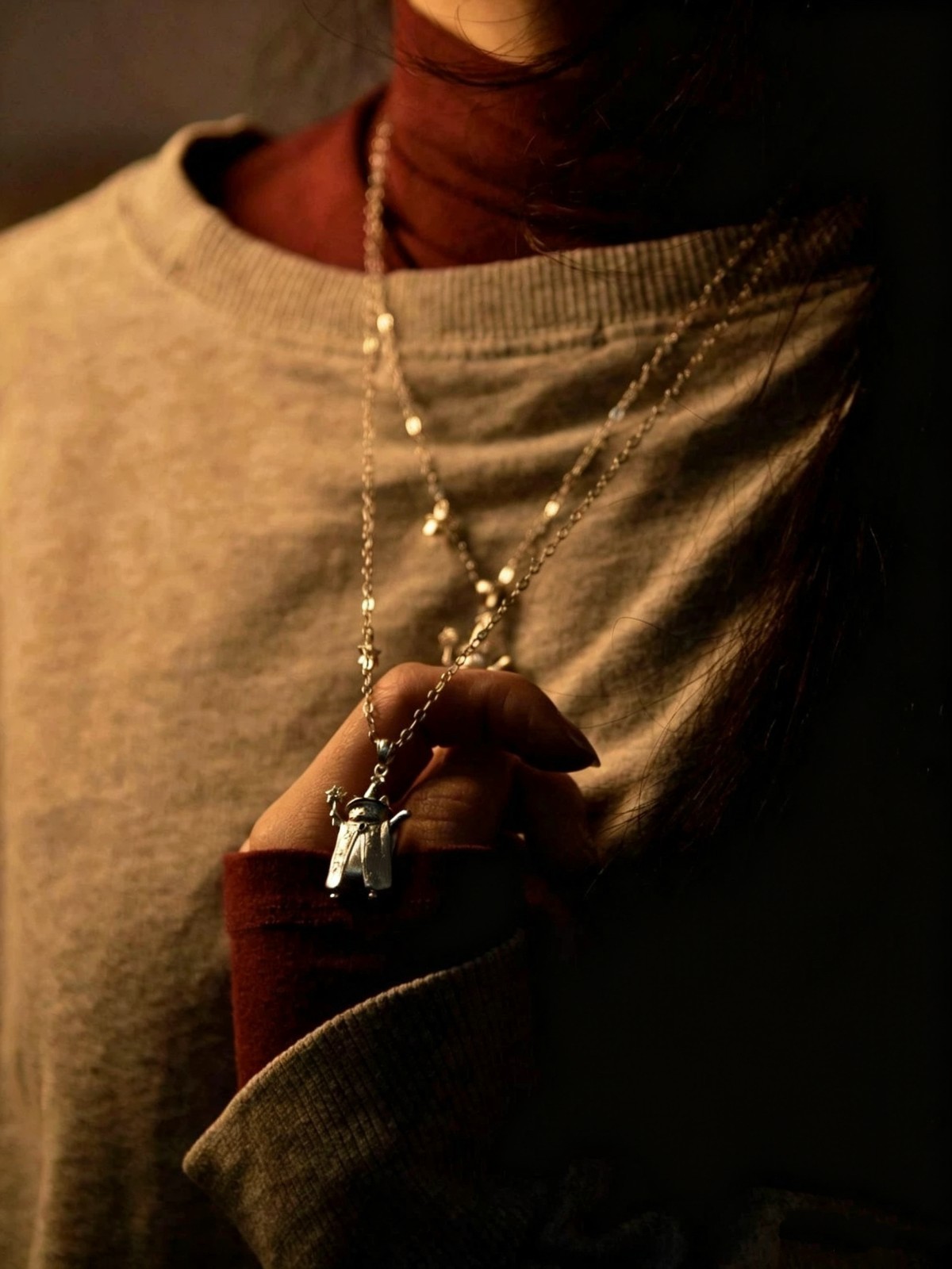 Cute Wizard Cat Pendant Necklace Magical Design Niche Luxury Clavicle Chain Uniq