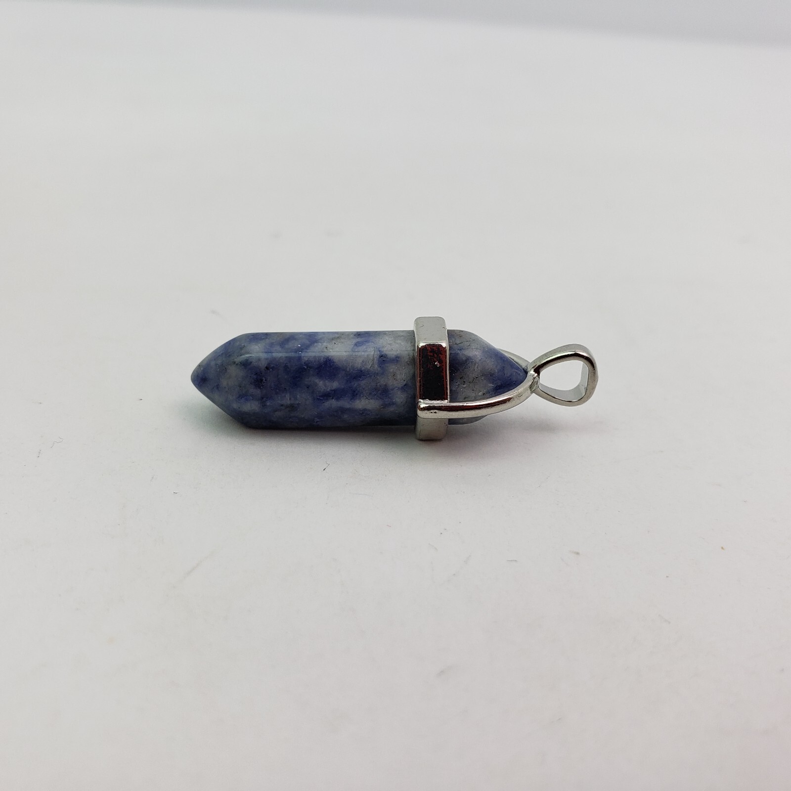 Unbranded Blue White Hexagonal Pointed Stone Pendant