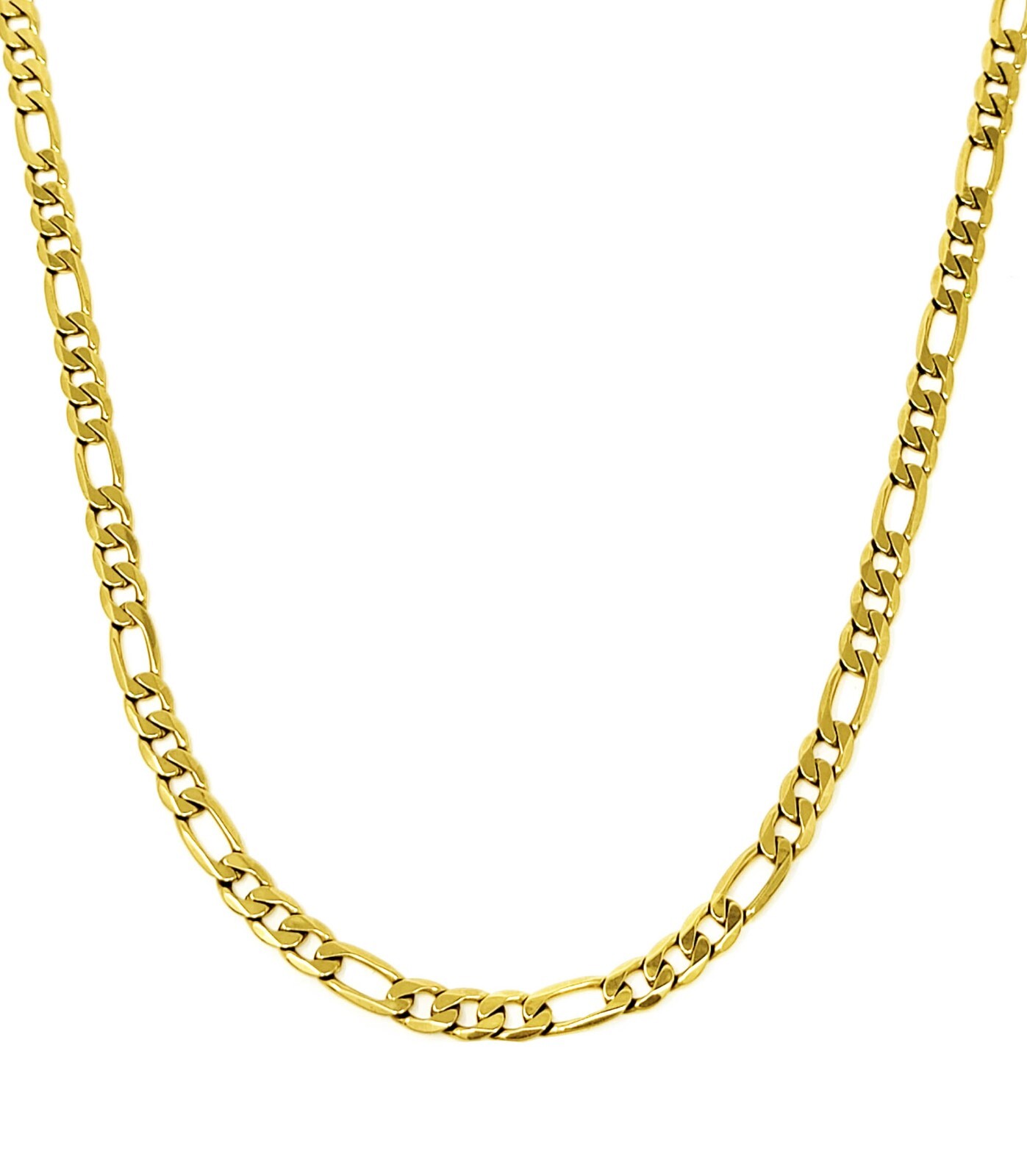 Wholesale Bulk 316L Stainless Steel Figaro Chain 16, 18, 20, 24 inches Necklace