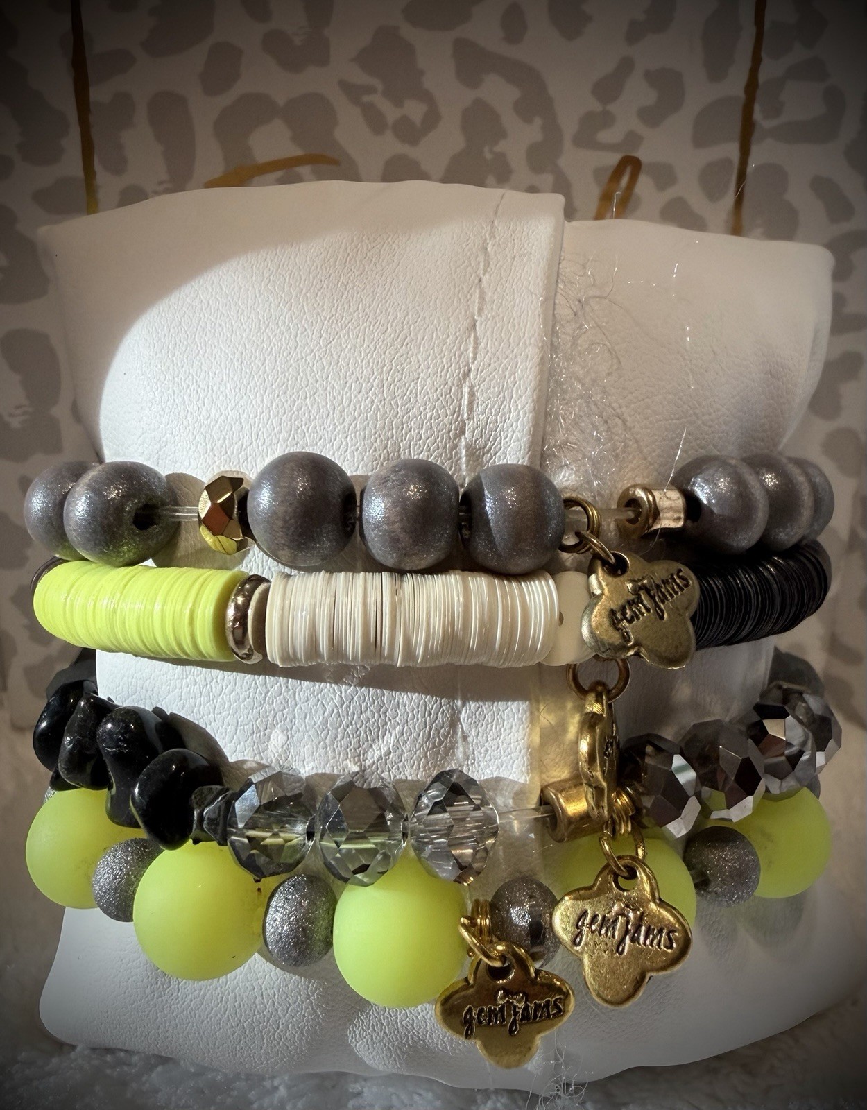 New ERIMISH Bracelets 4 pc – Yellow & Black – Custom Regular, Kids Or Extended