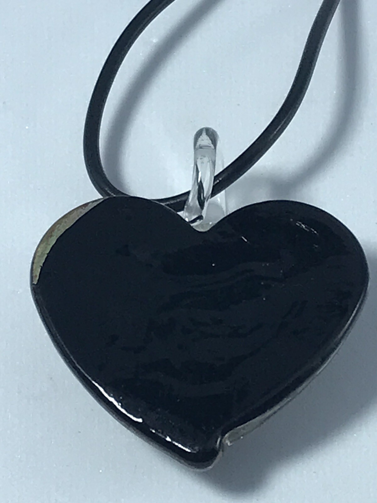 3 Glass Heart Pendant Necklaces Unmarked 18″ Chain Assorted Styles See Images