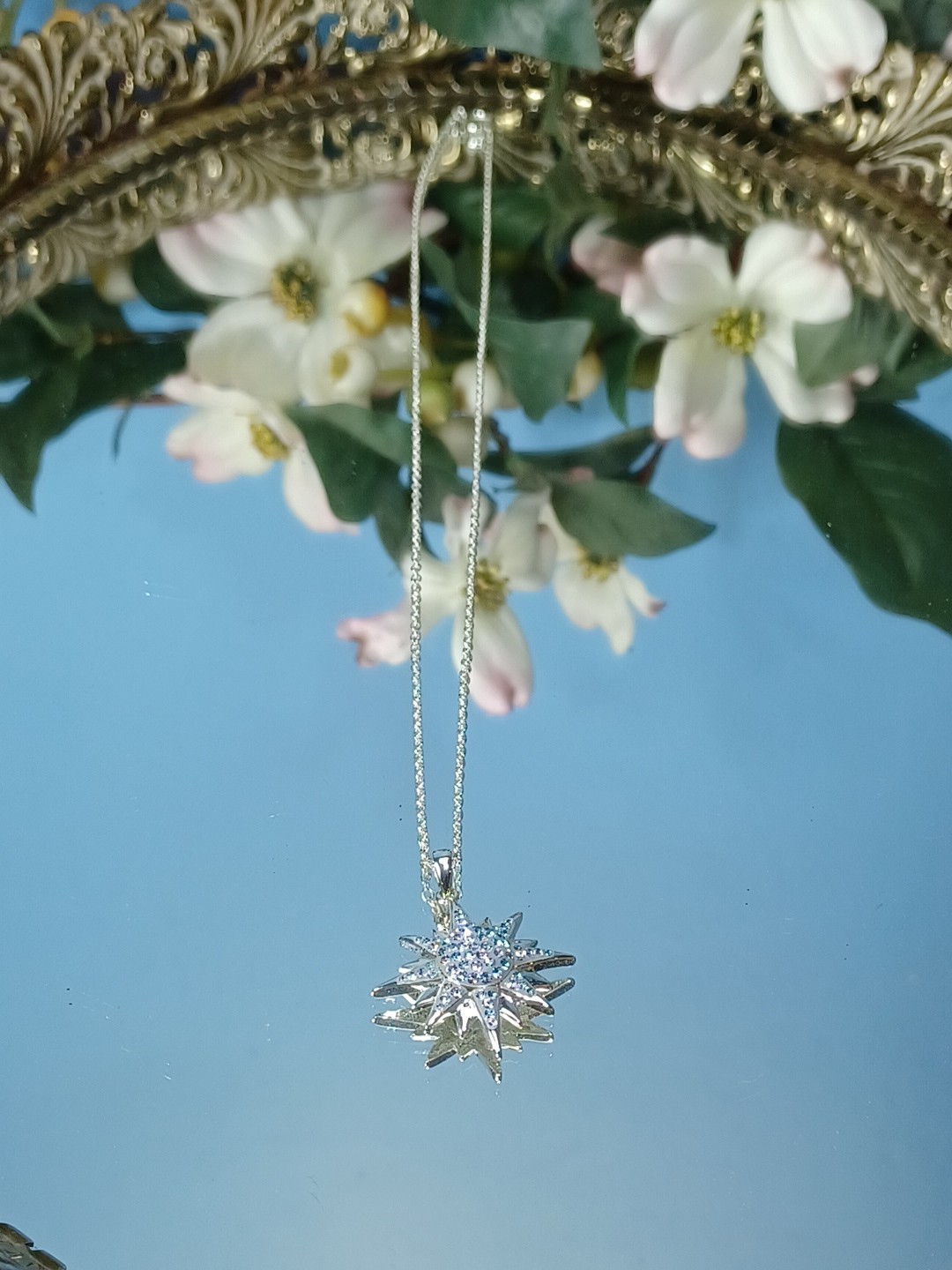 Bethlehem Star Necklace Dazzling Sparkle JCM Beauty Preppy Party Holiday Party
