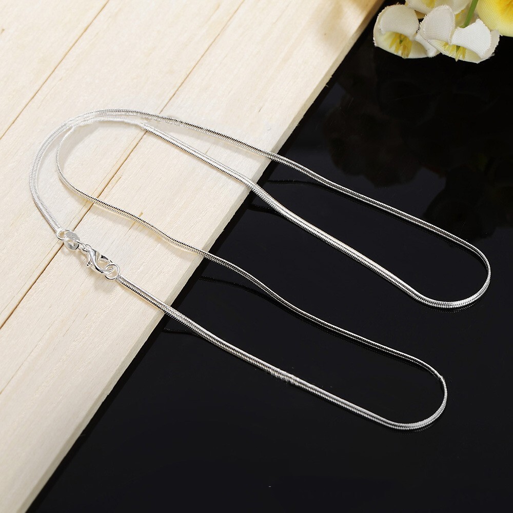 16″-30″ Men Women 925 Sterling Silver Herringbone 2mm Flat Chain Necklace #N271
