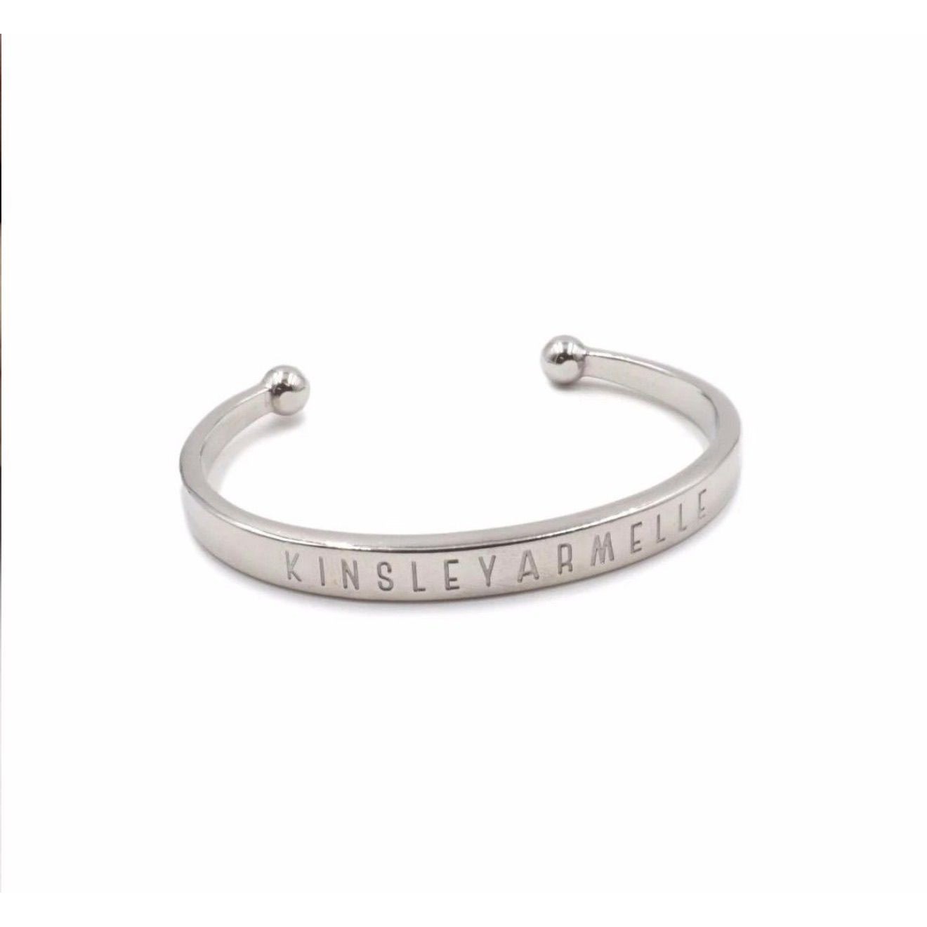 Kinsley Armelle Signature logo bracelet silver