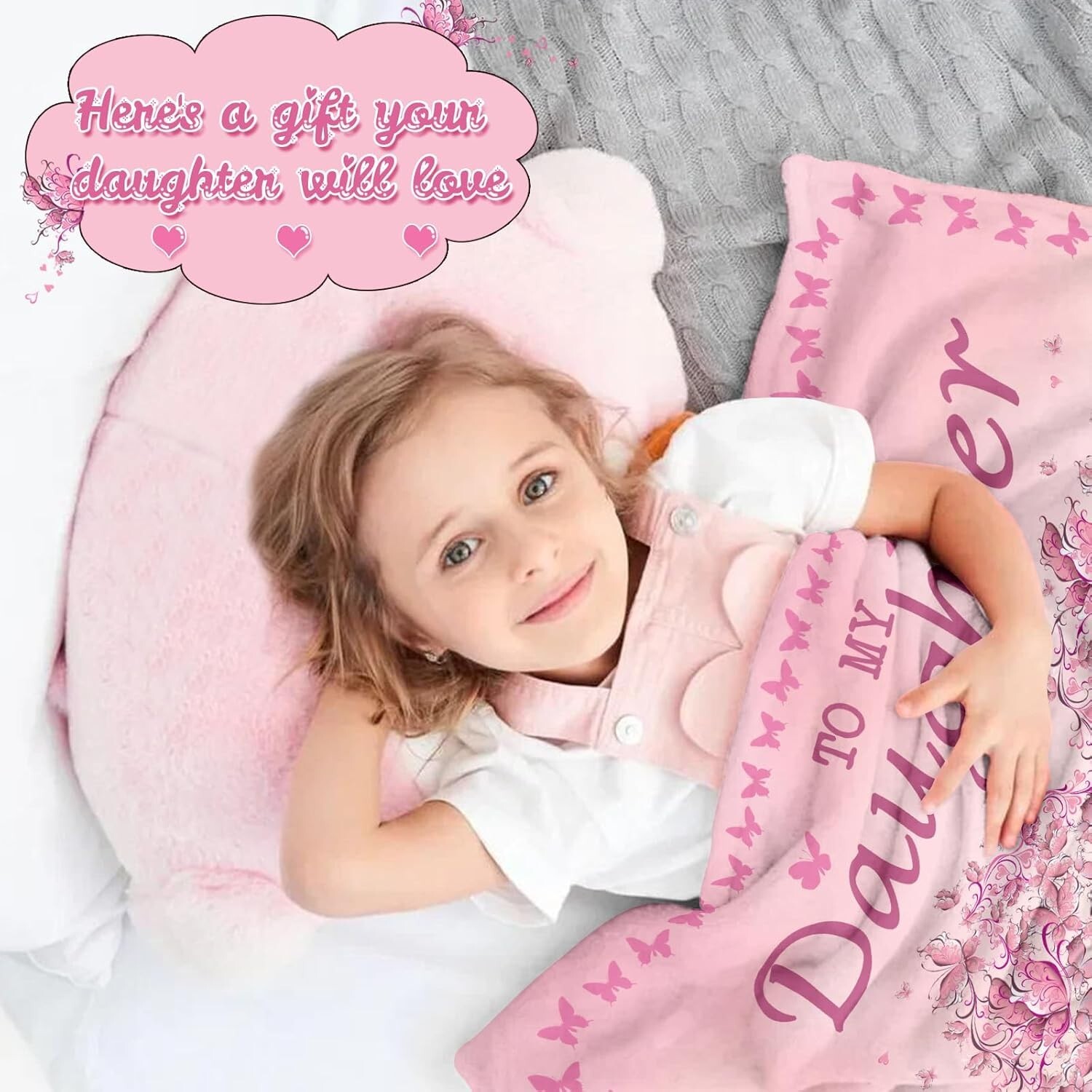 Versatile 60″ x 50″ Flannel Blanket – The Perfect Daughter Gift for All Seasons
