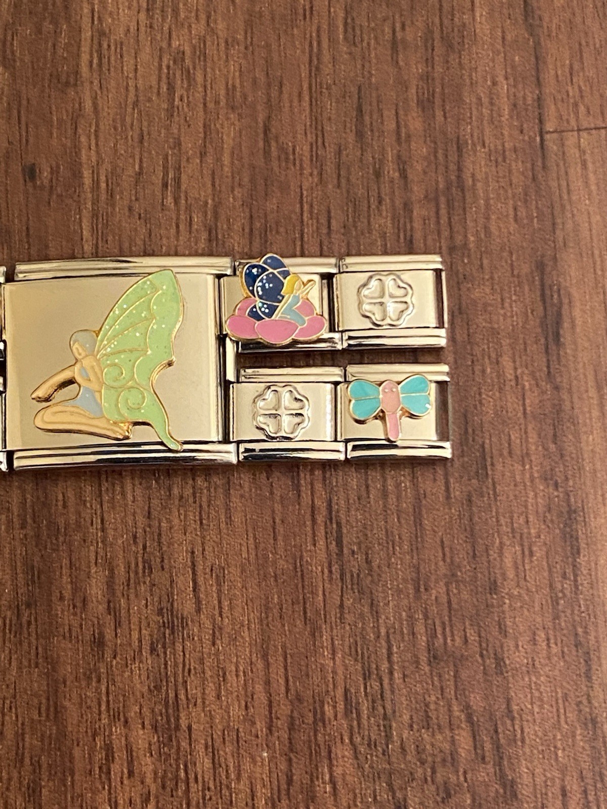 Fairies & Dragonflies Italian Charm Bracelet Ready To Wear 18mm & 9mm New