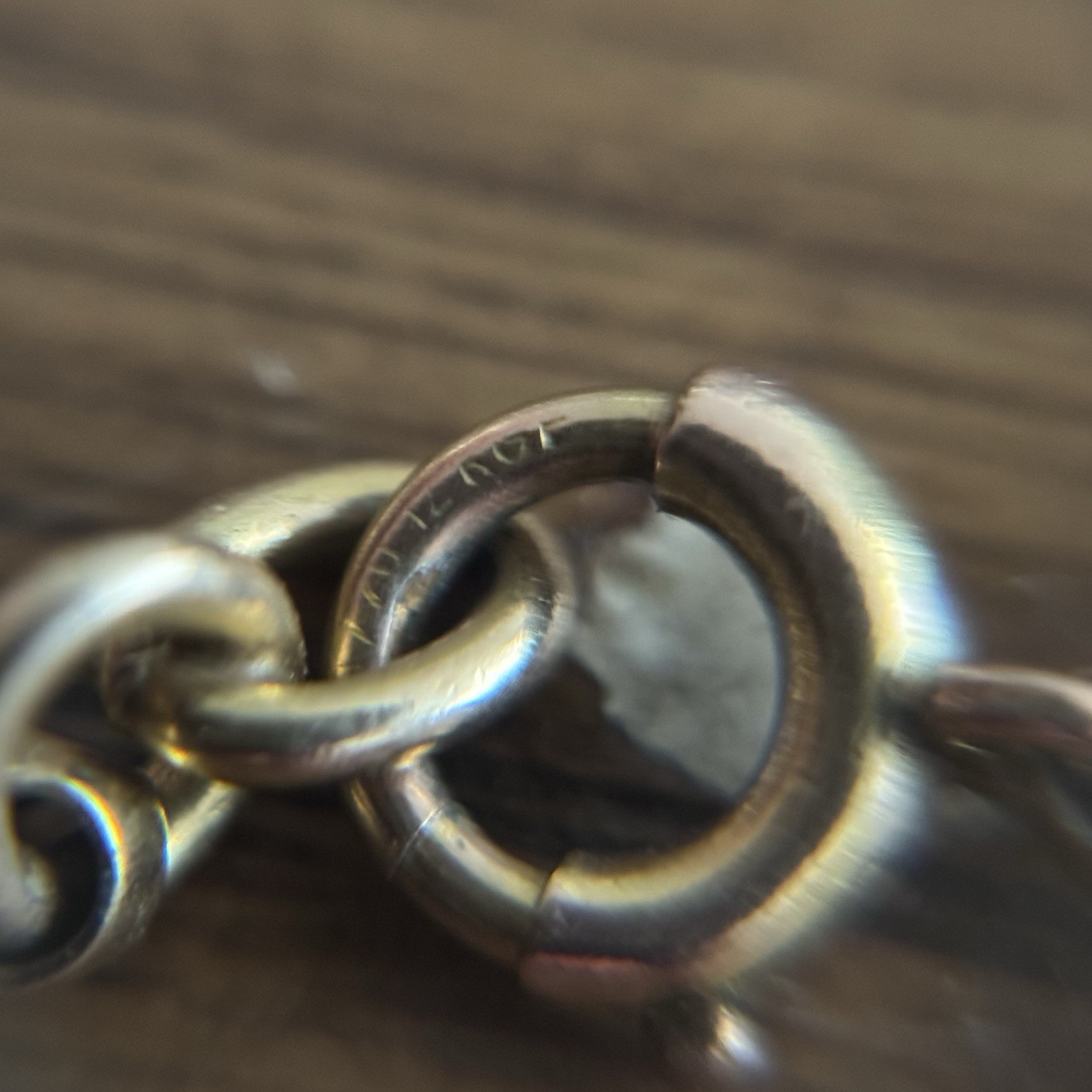 12k Gold Filled Four Leaf Clover Charm On Snake Bracelet