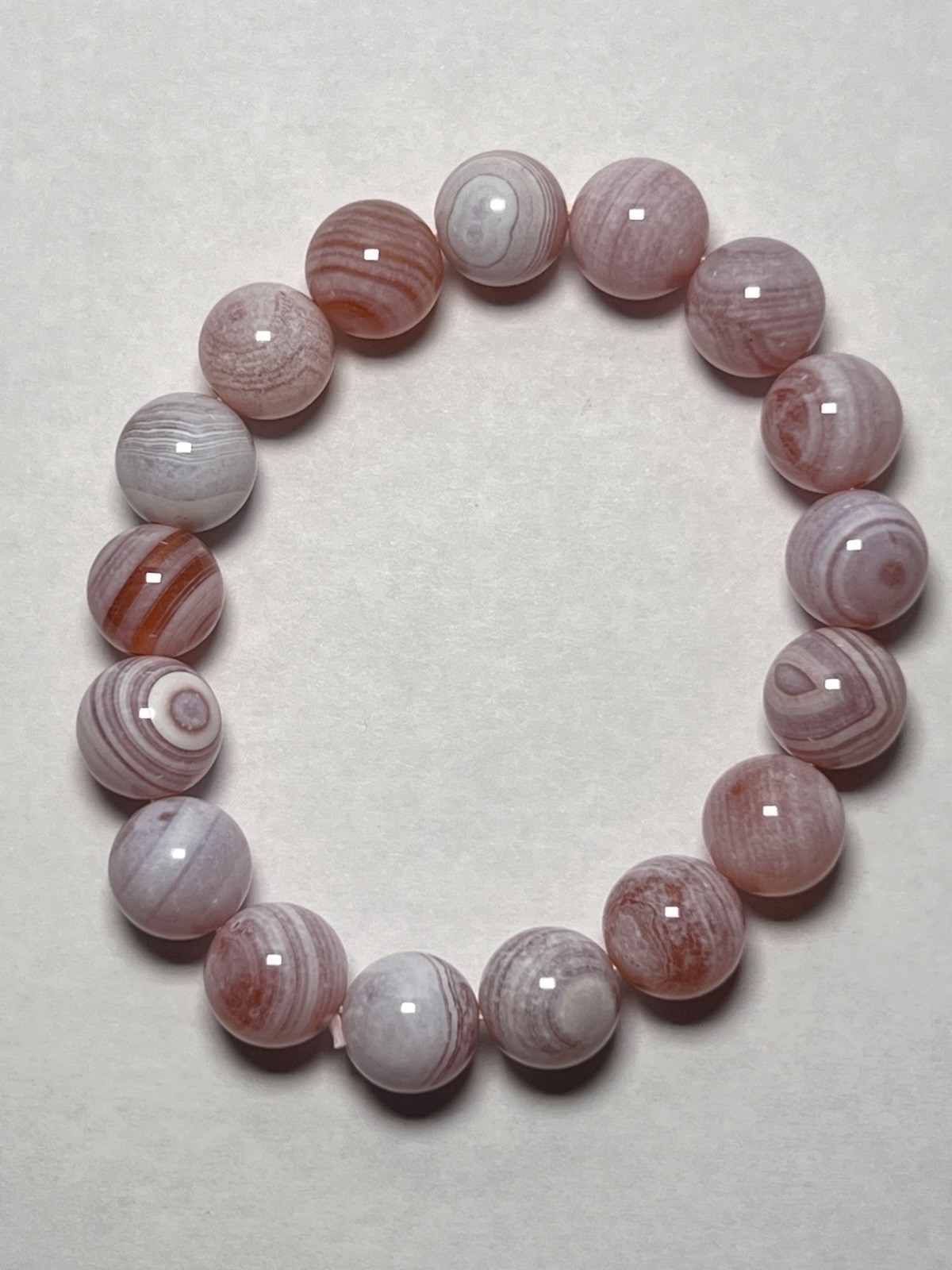 Yaochen Agate Beaded Bracelet 12 mm (changes color in water) – See video