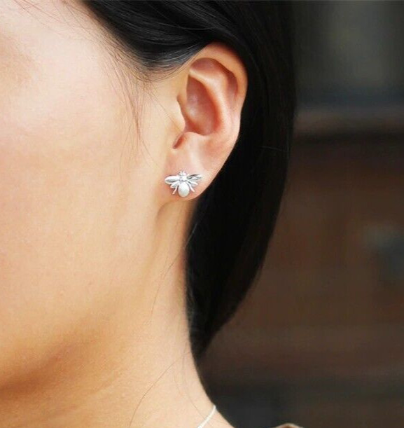 Honeybee Stud Earring’s Unique Earring’s For Valentine Gifts 925 Silver Plated