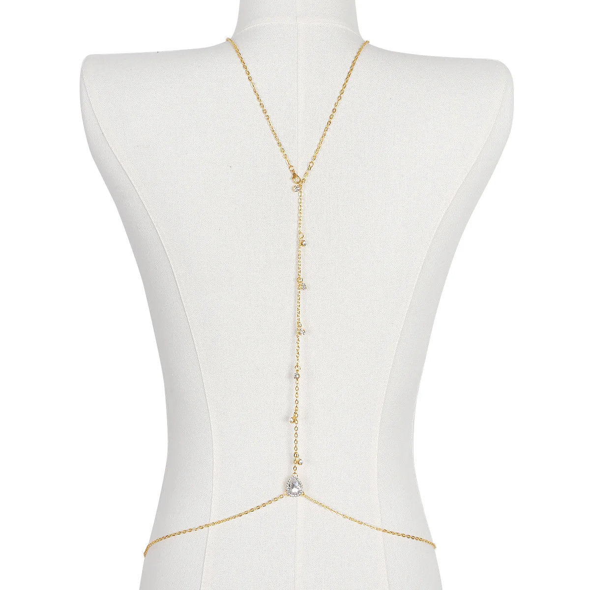 Sexy Fashion Water Droplet Pendant Back Chain Nightclub Party Charm Women Body