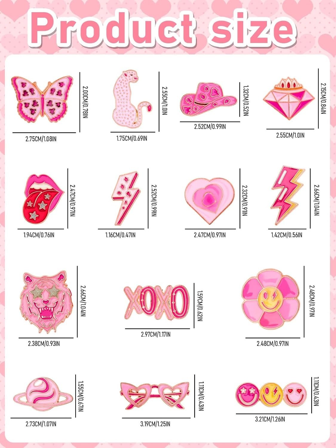 Empowering 28pc Pink Brooch Pins Set – Perfect for Gifts & Self-Expression