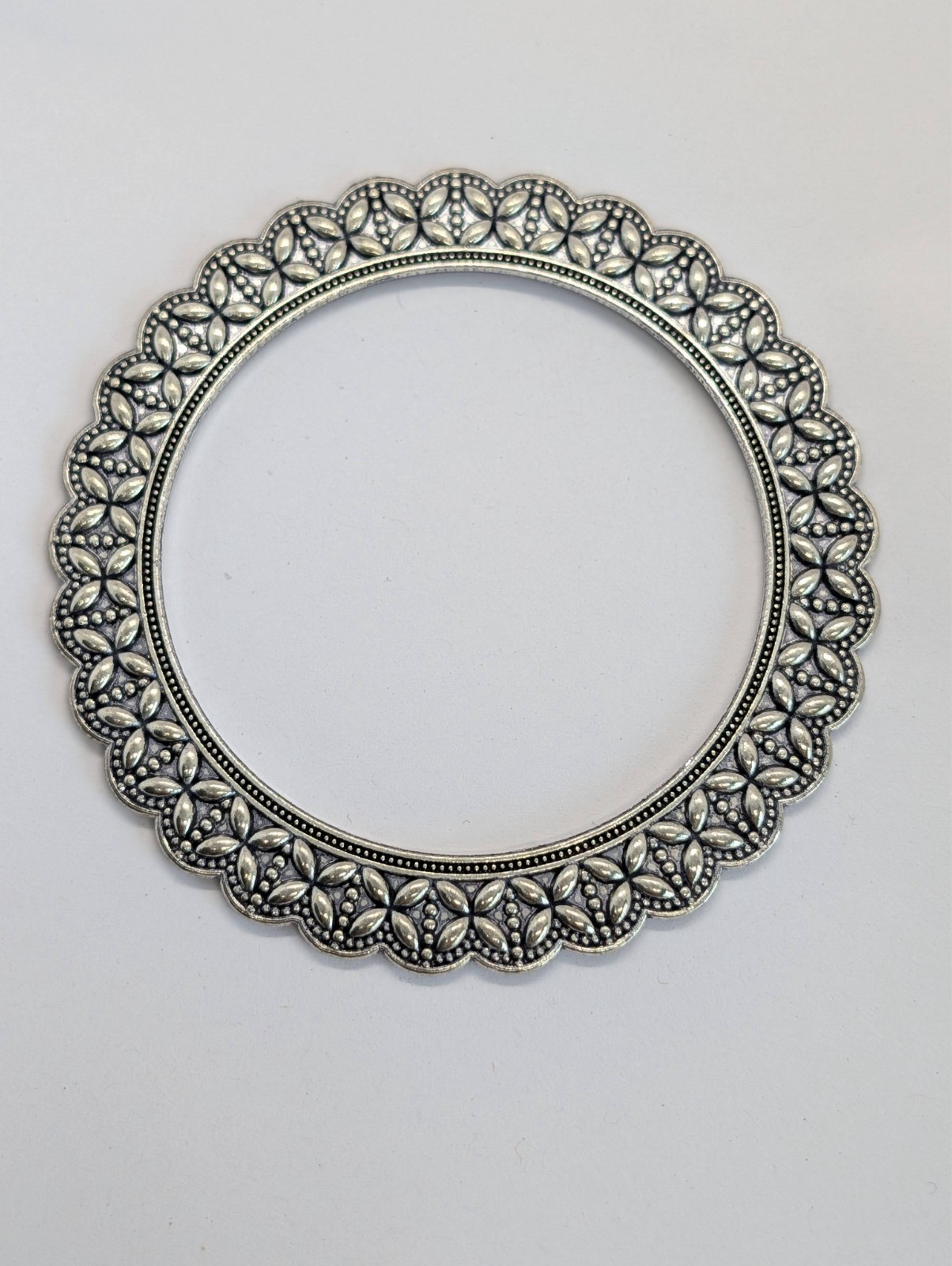 Indian style antique silver tone bangle bracelet (UK SELLER)