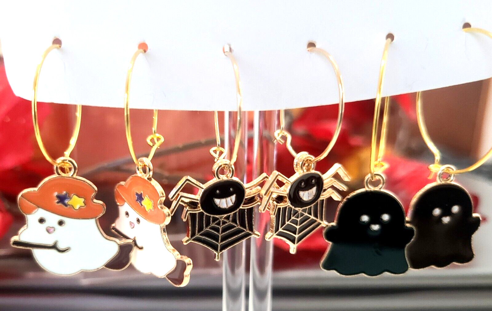 Halloween Whimsical Gold-tone Set of 3 Variety Pack Earrings! #480