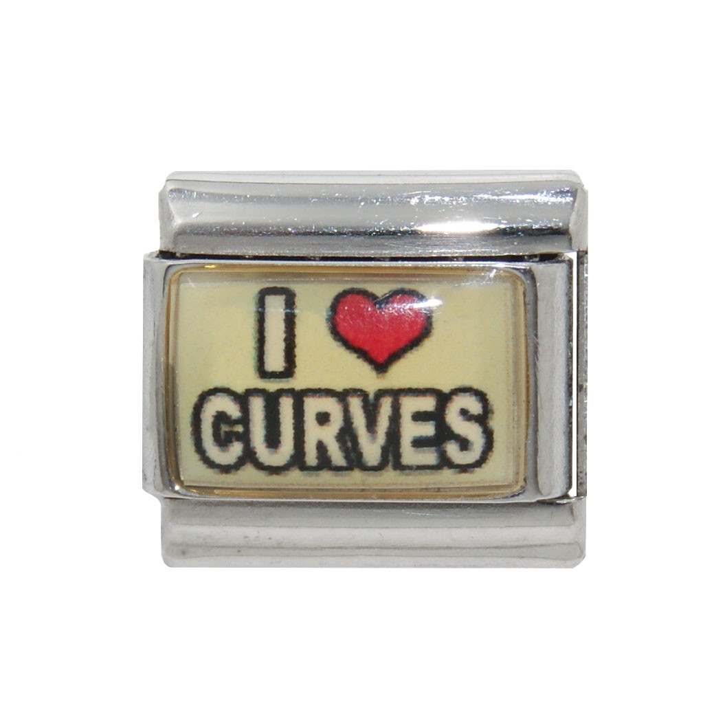 I love curves photo Italian Charm – fits 9mm classic Italian charm bracelets