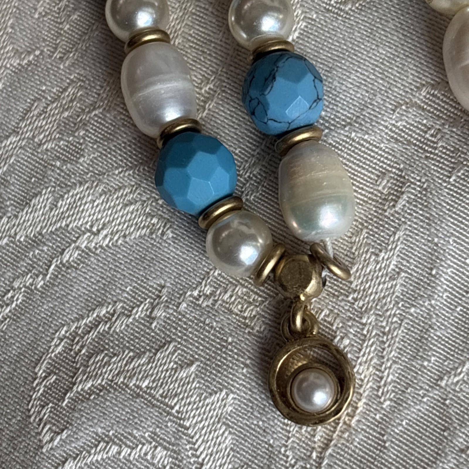 Lia Sophia Kiam Family Necklace & Earrings & Bonus Bracelet Freshwater Pearl