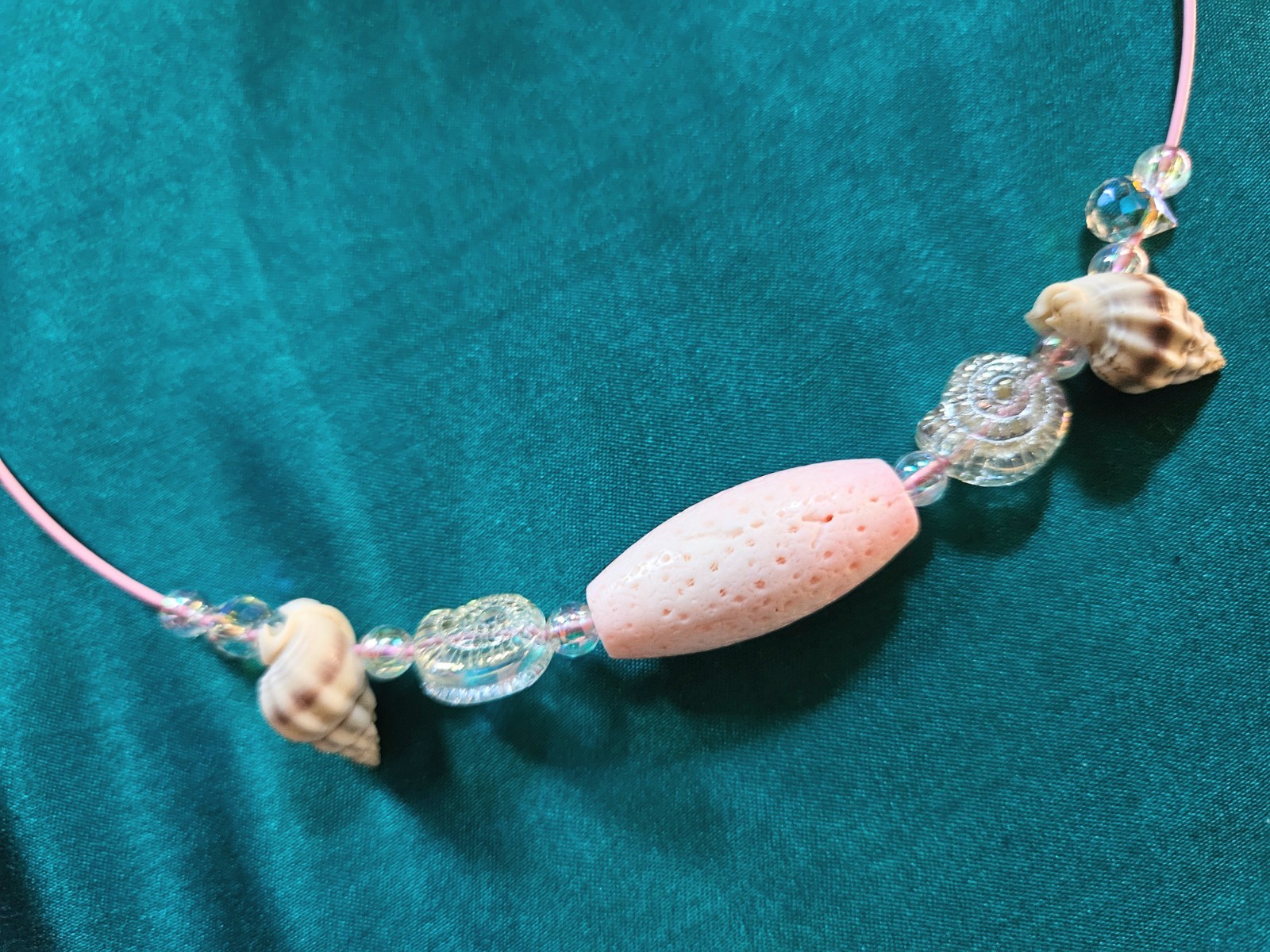 BigTimeRockShow Sea Treasure Real Coral, Irides. Glass Nautilus, Crystals,Shells