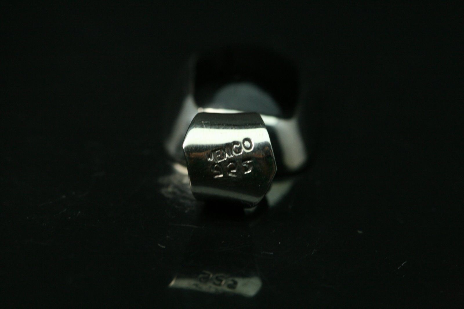 925 Sterling Silver Square Onyx Slider Pendant 9.4 grams (PEN1610)
