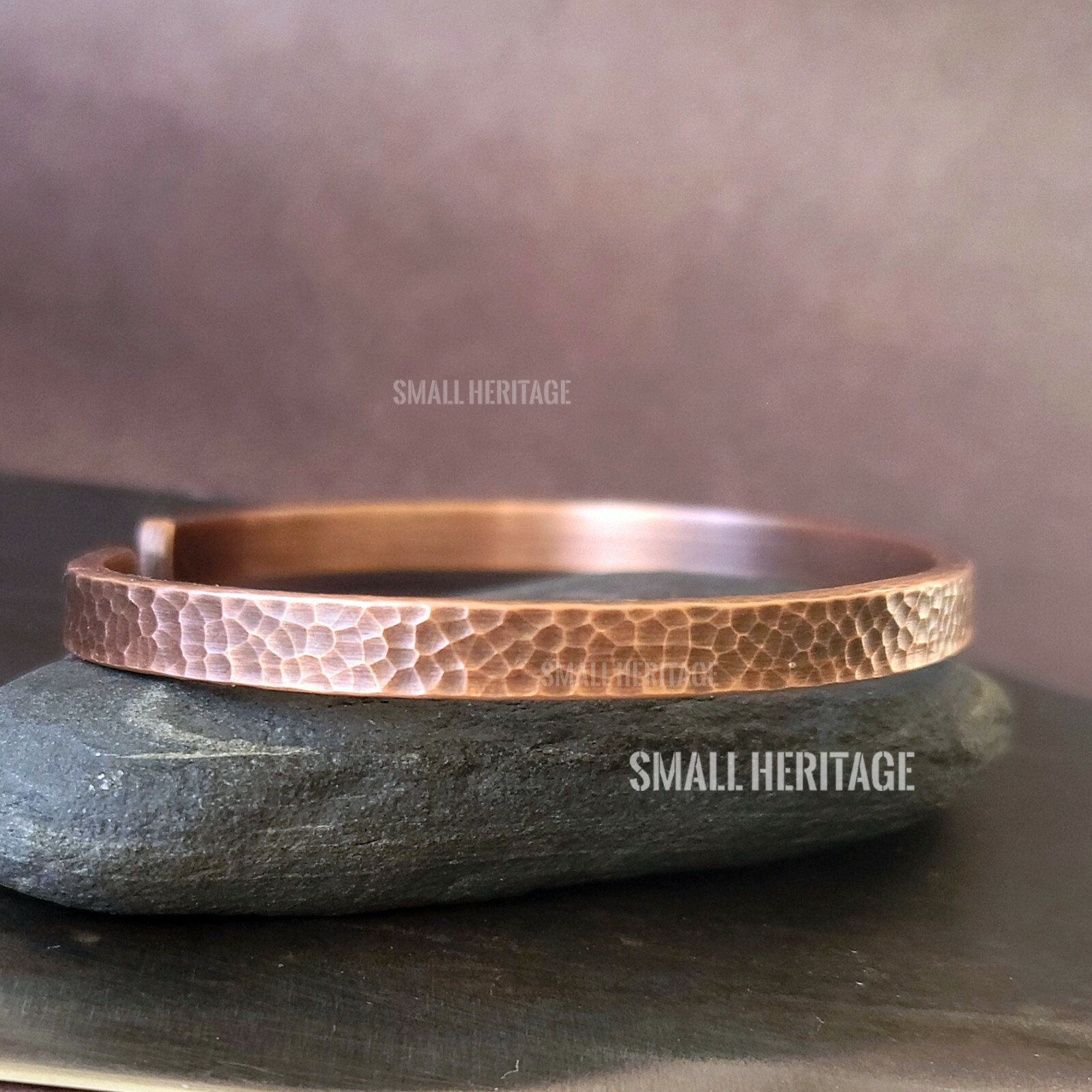 Handmade Hammered Copper Bracelet Antique Style Cuff For Man Women Bangle