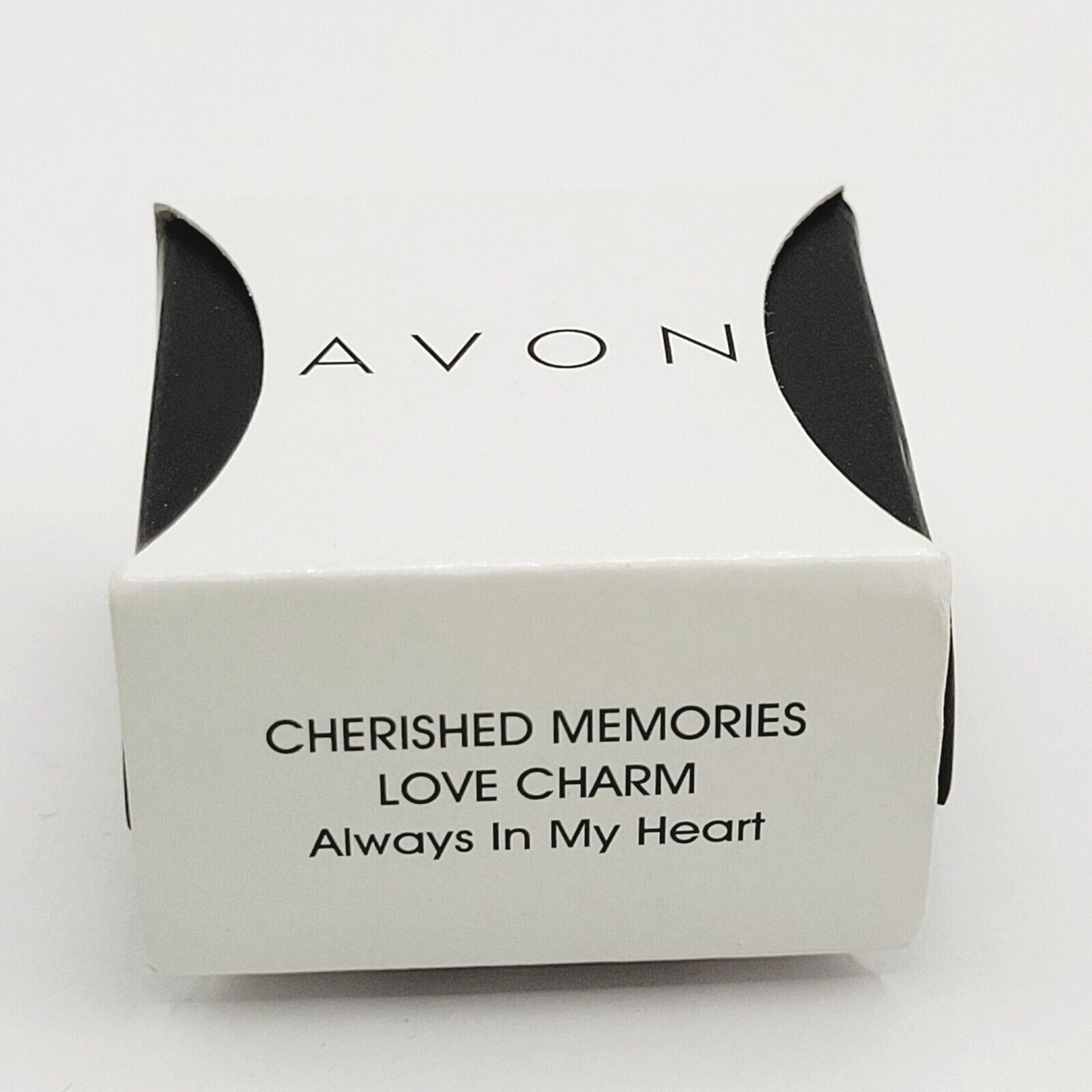 Avon Always in My Heart Pink Rhinestone Silver Tone Charm Cherished Memories