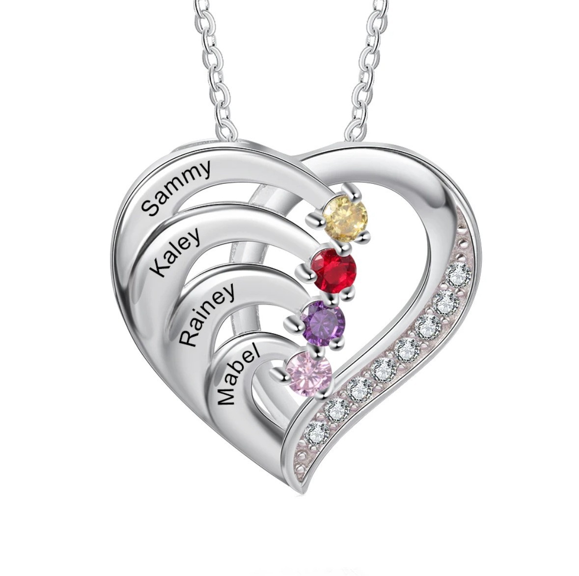 Mother’s day Gift Necklace Personalized Custom ANY Name Sterling Silver 925 18K