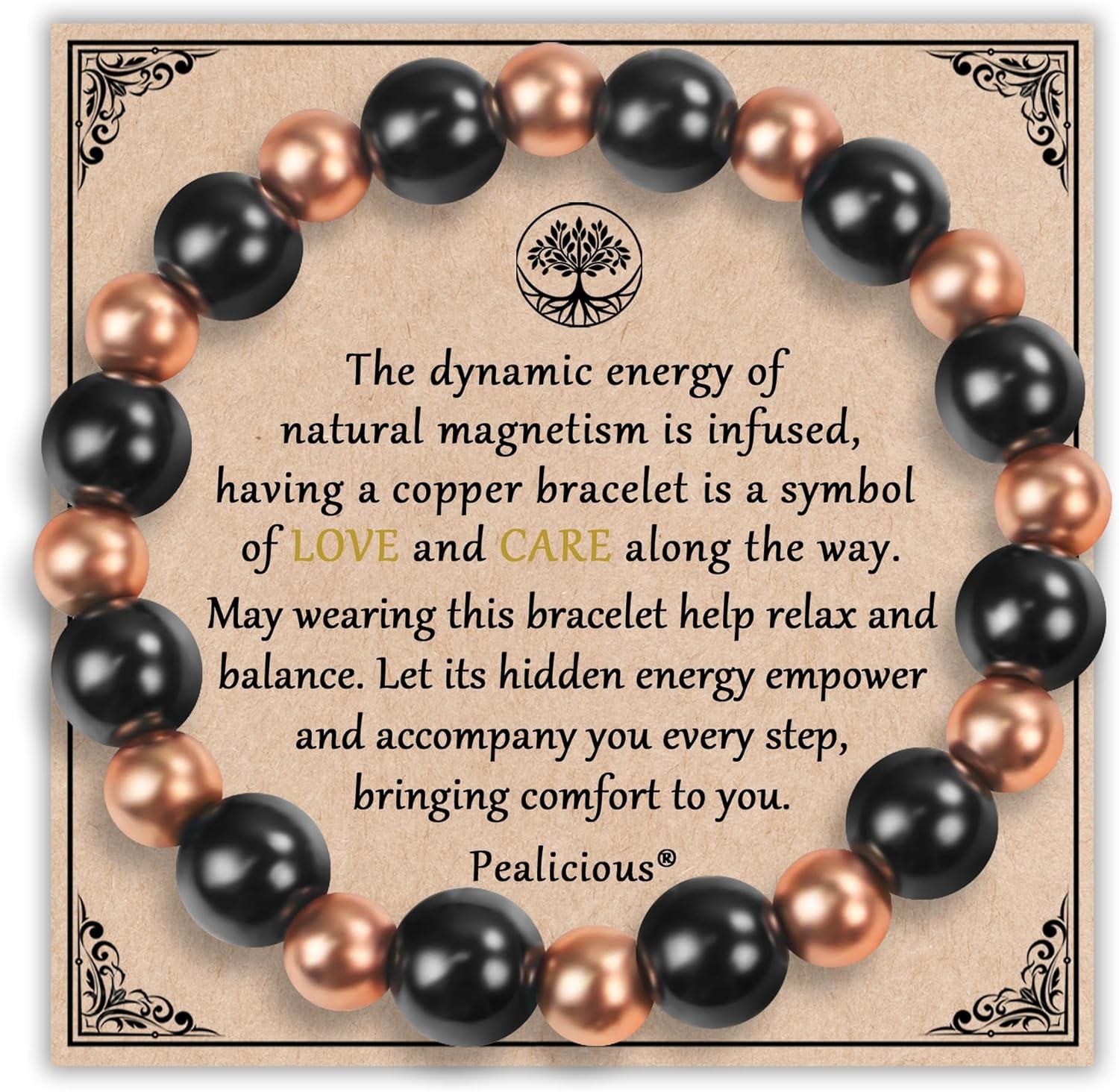 Men Women Bracelet Magnetic Therapy Arthritis Pain Relief Pure Solid Copper Bang