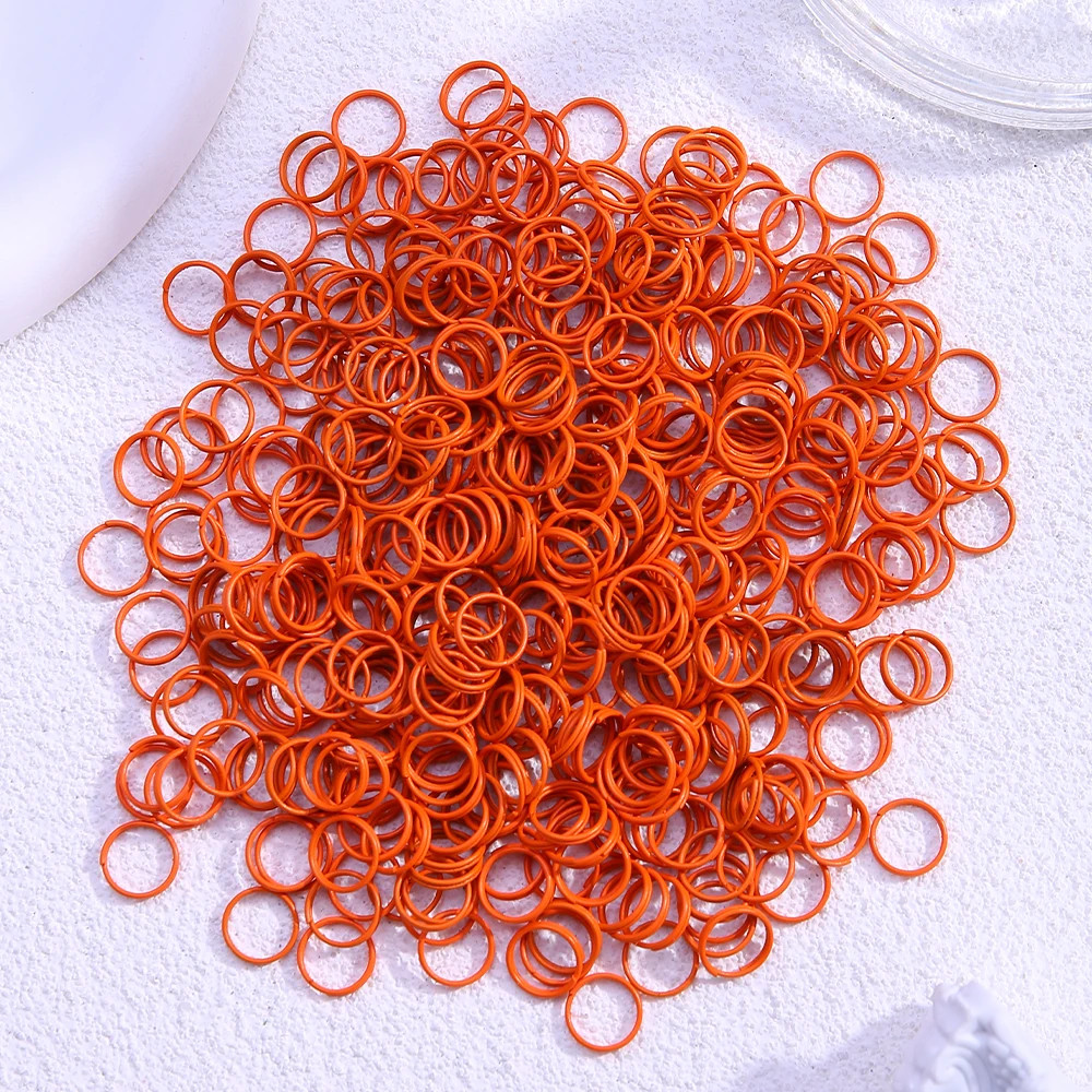 100Pcs 8/10Mm Colorful Painted Iron Single Ring Pening Ring Connection Ring for