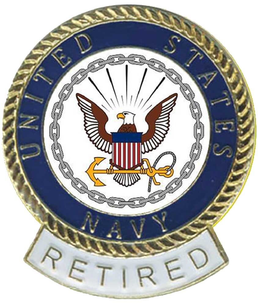 US Navy Retired Bike Motorcycle Hat Cap Lapel Pin HP4942