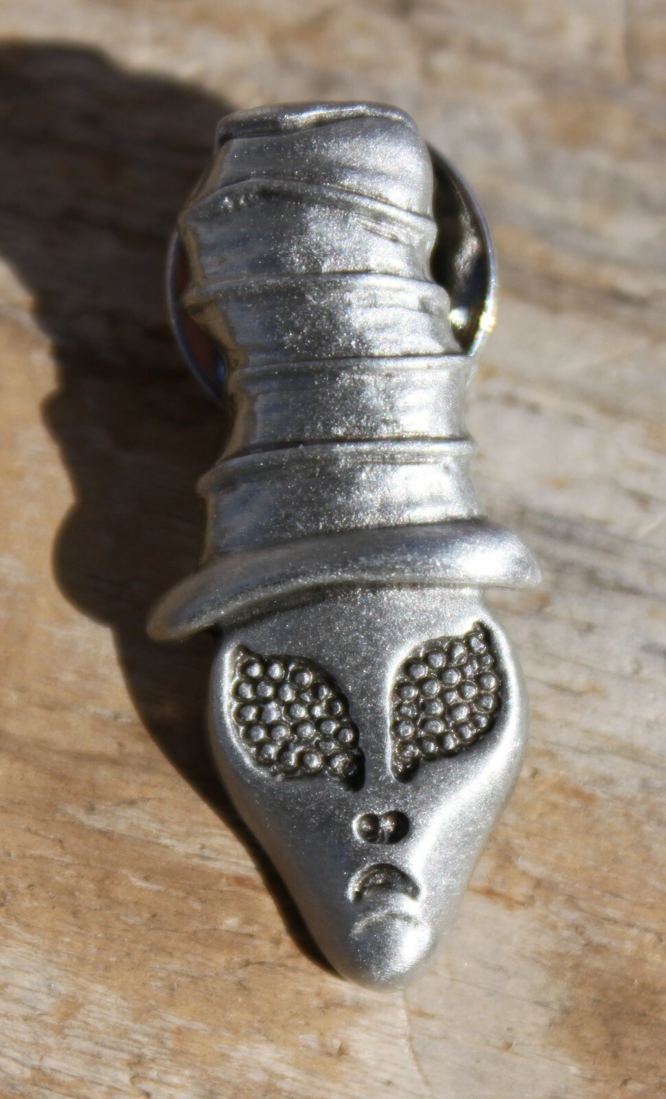 Hastings Pewter Lead Free Pewter Alien with Hat Pin lapel pin Made in USA NEW