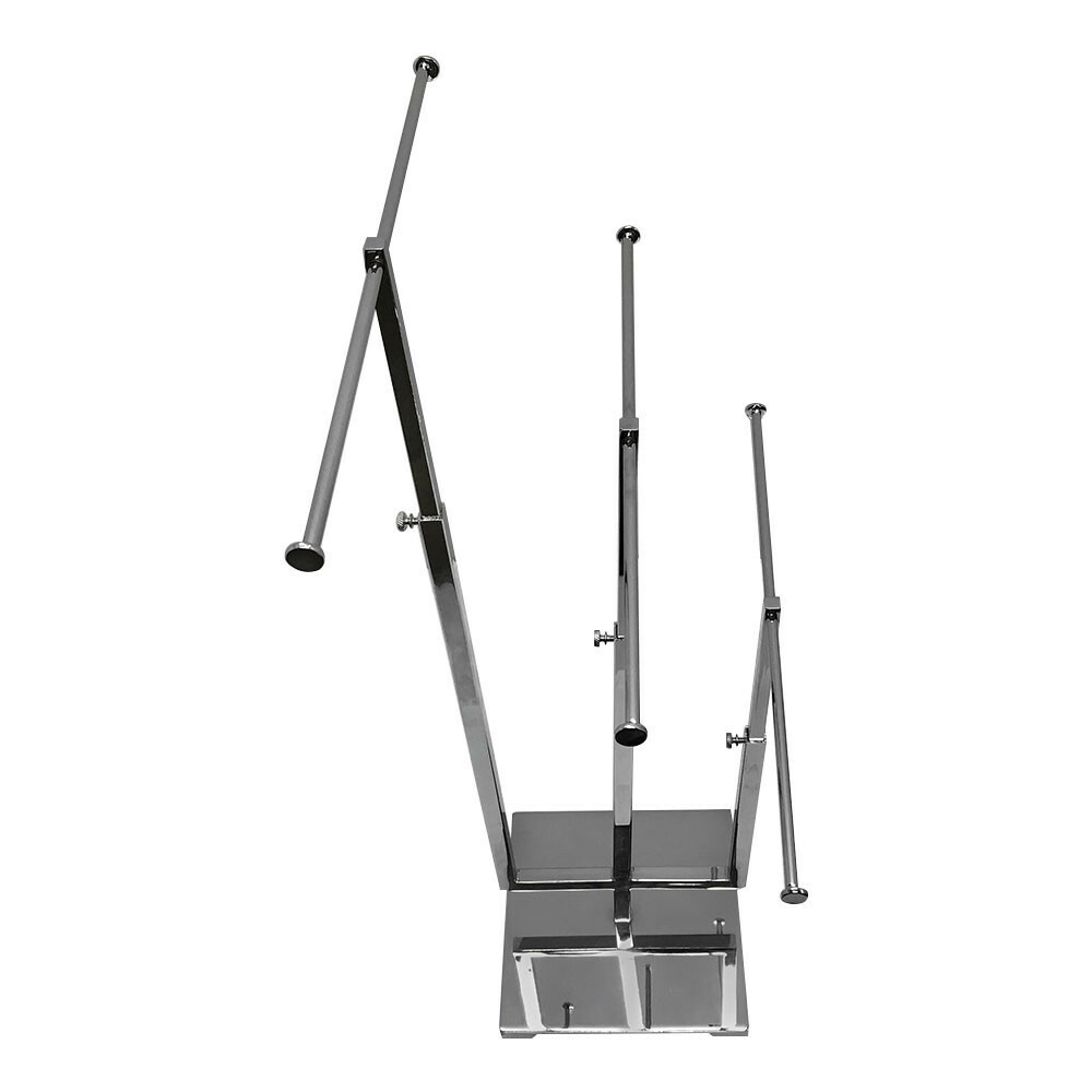 28-1/2”H 3 Tier Chrome Adjustable Jewelry Stand Retail Store Display Fixture