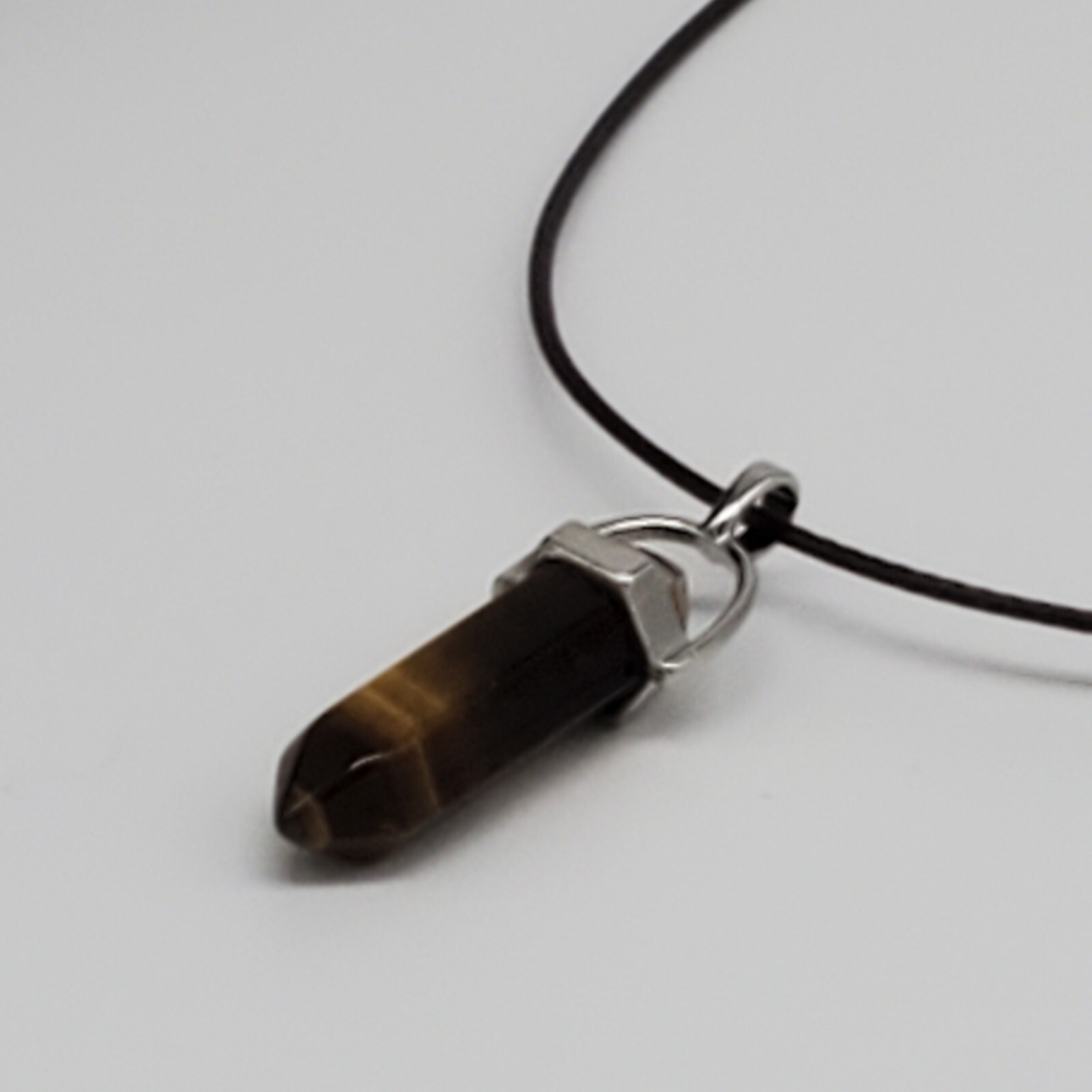Tiger Eye Stone Gemstone Pendant Charm Jewelry Necklace 36-11
