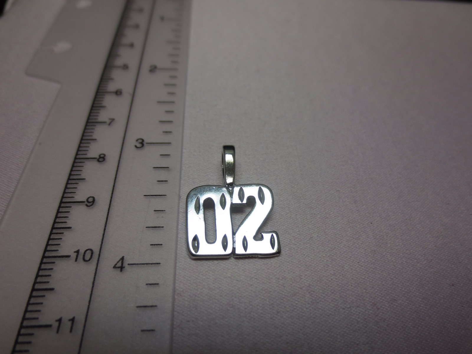 14KT WHITE GOLD EP NUMBERS 0,01,02,03,04,05,06,07,08,09,00 PENDANT CHARM