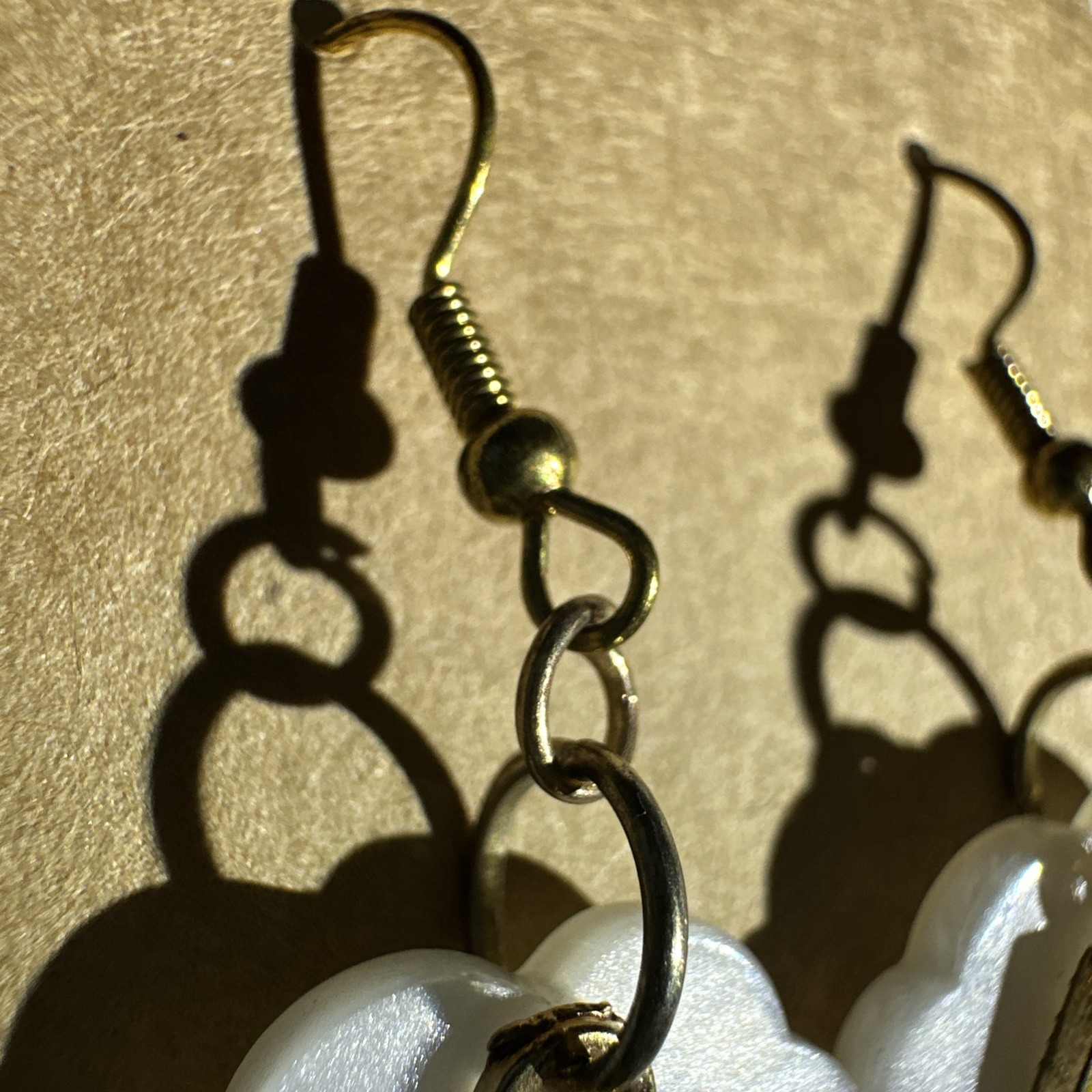 White Cloud Charm & Yellow Lightning Bolt w/Gold Toned Hook Homemade in USA NEW