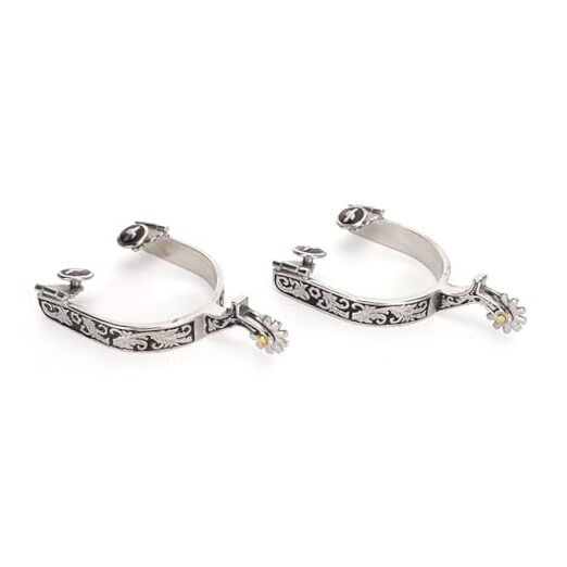 1 Pair Horse Spurs, Boot Spurs for Men Women, Stainless Steel West Cowboy