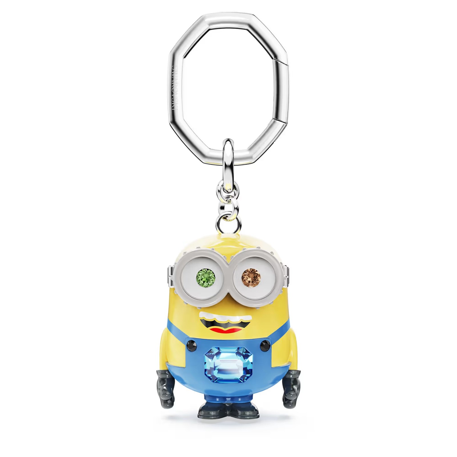 Swarovski Crystal Minions Bob Key Ring, Multicolored, Stainless Steel 5746382