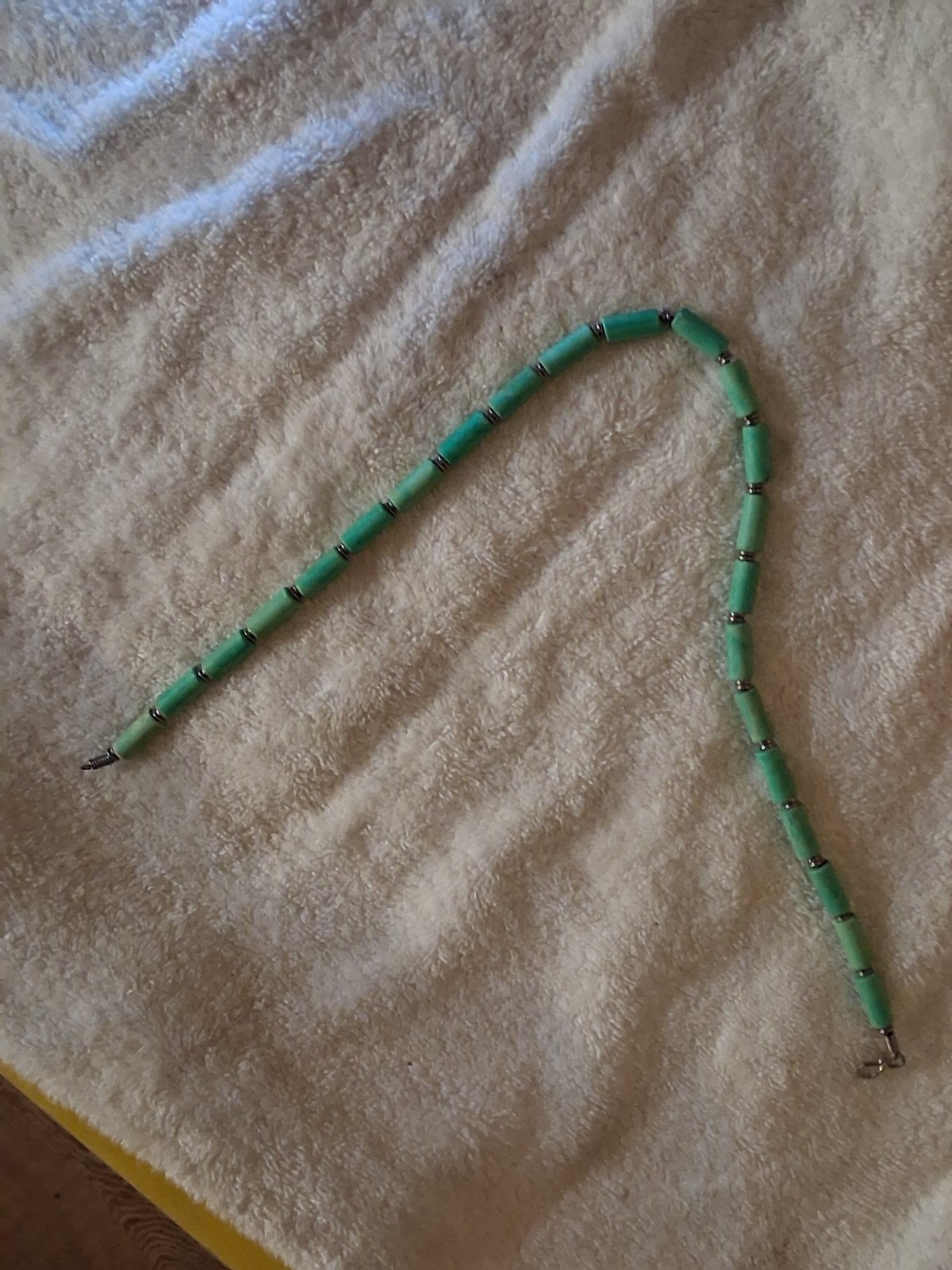 Green Plastic Beaded Necklace, Ball/Bead Chain, No Stone, Beaded Style