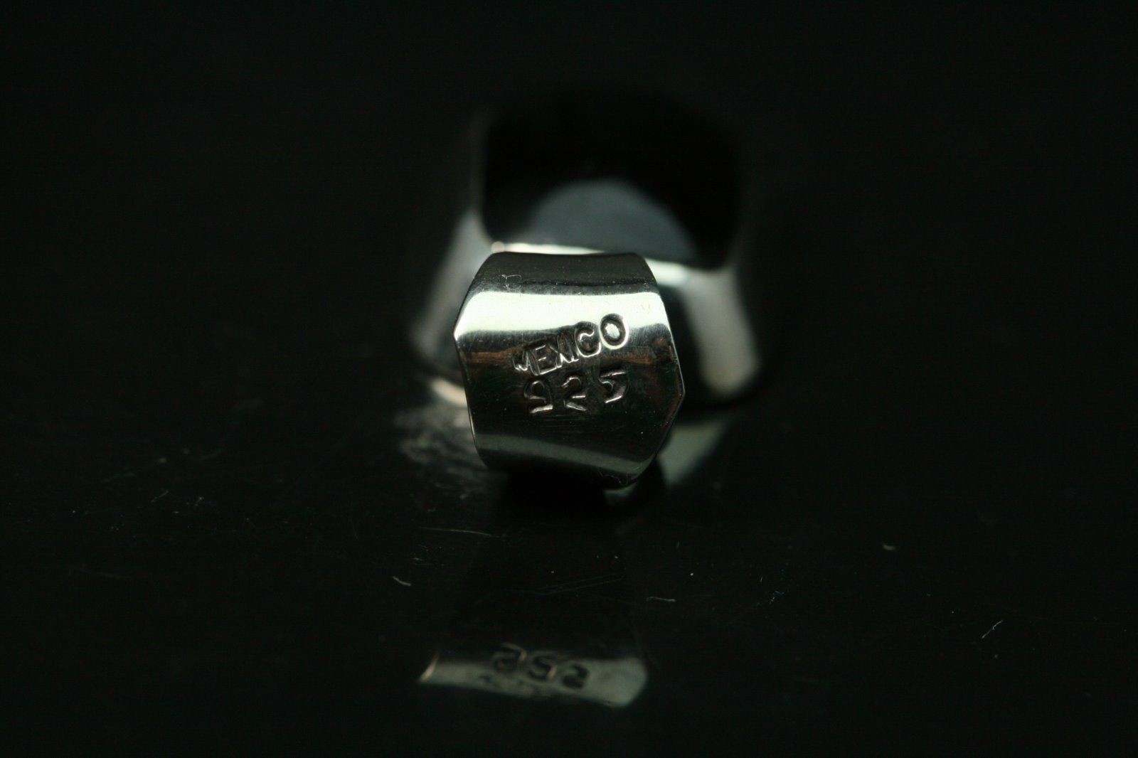 925 Sterling Silver Square Onyx Slider Pendant 9.4 grams (PEN1610)