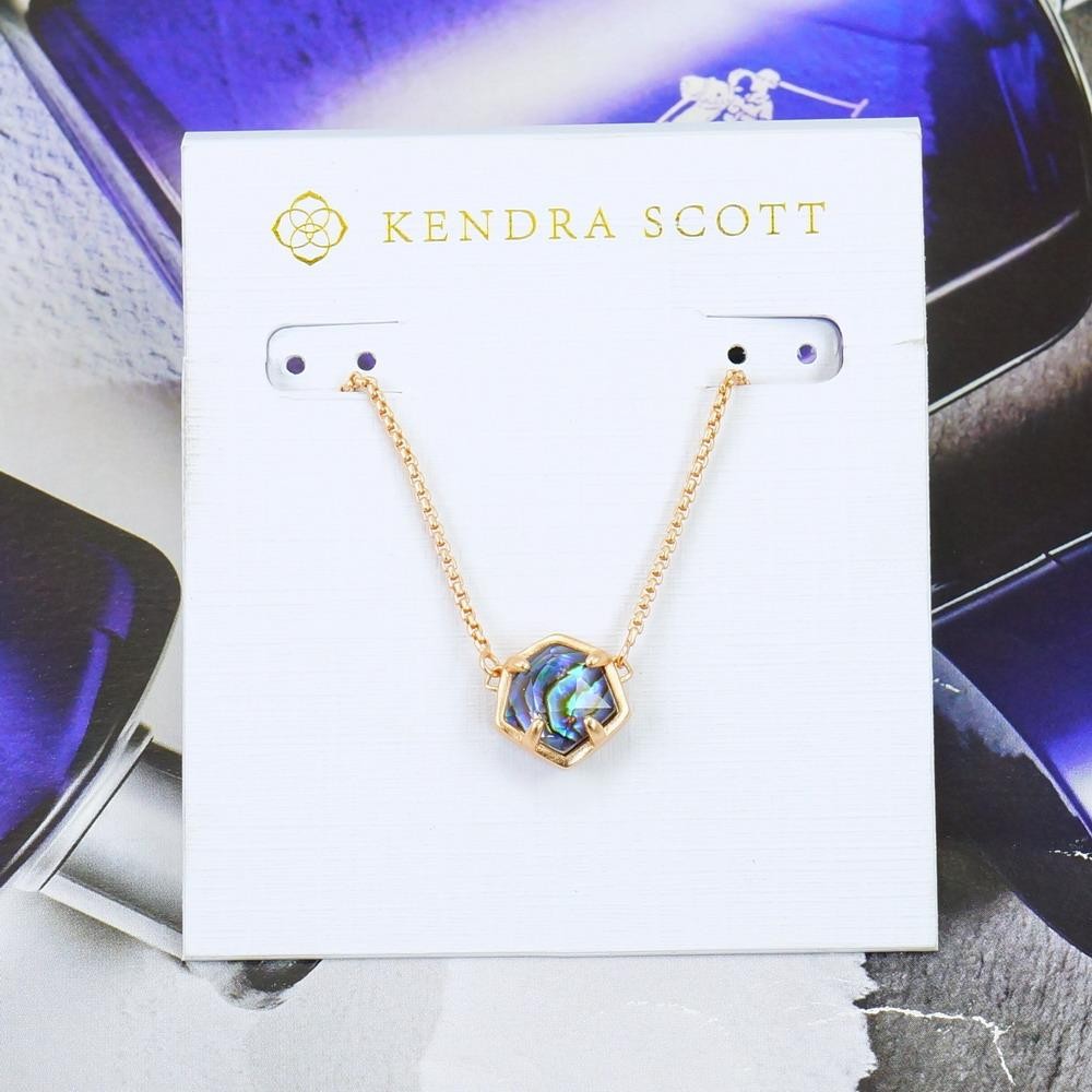 Clearance! NWOT Kendra Scott Jaxon Abalone Necklace Rose Gold Tone