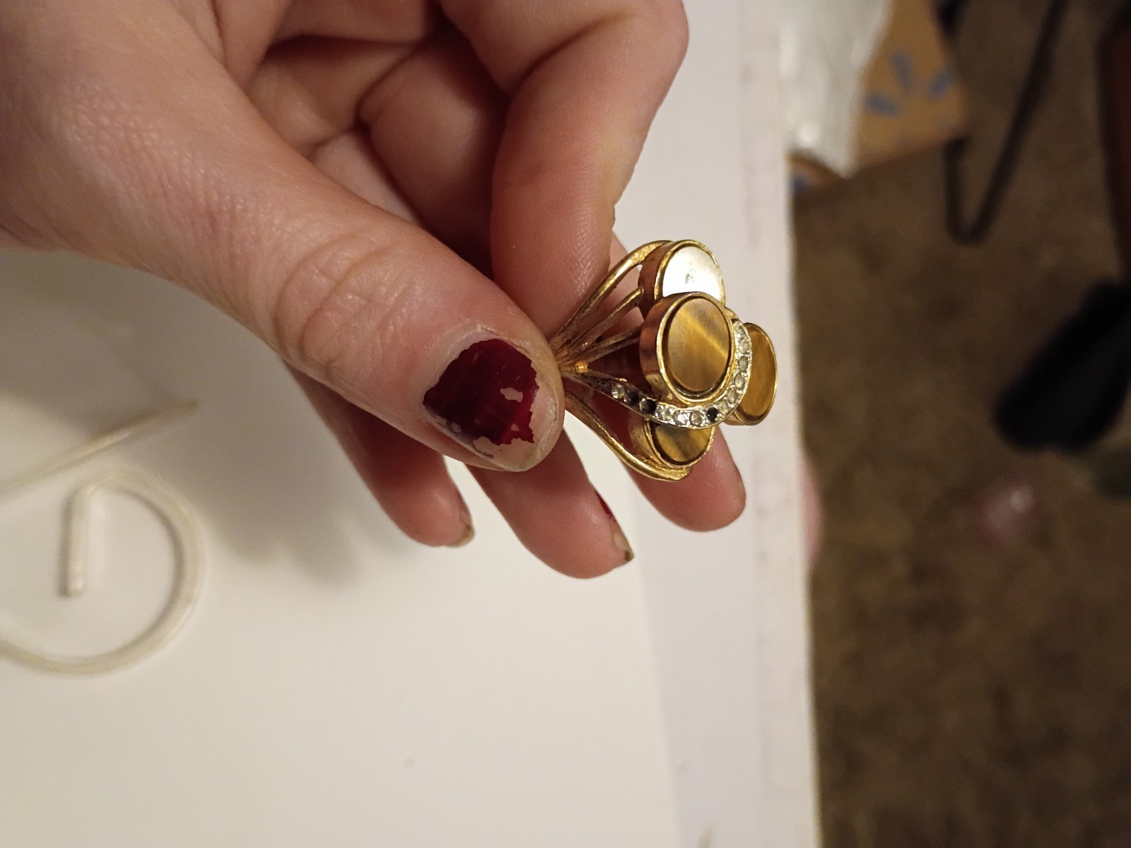 Lot of 6 18k HGE rings Size 6 – 6.5