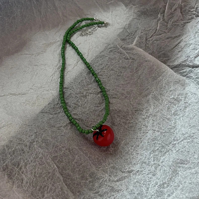 Boho Kpop Colorful Sugar Star Tassel Pendant Choker Necklace for Women Sweet Lov