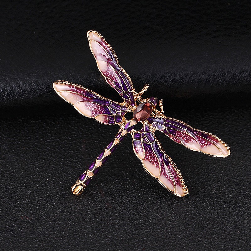 Crystal Vintage Dragonfly Brooch Insect Brooches for Women Pins Jewelry