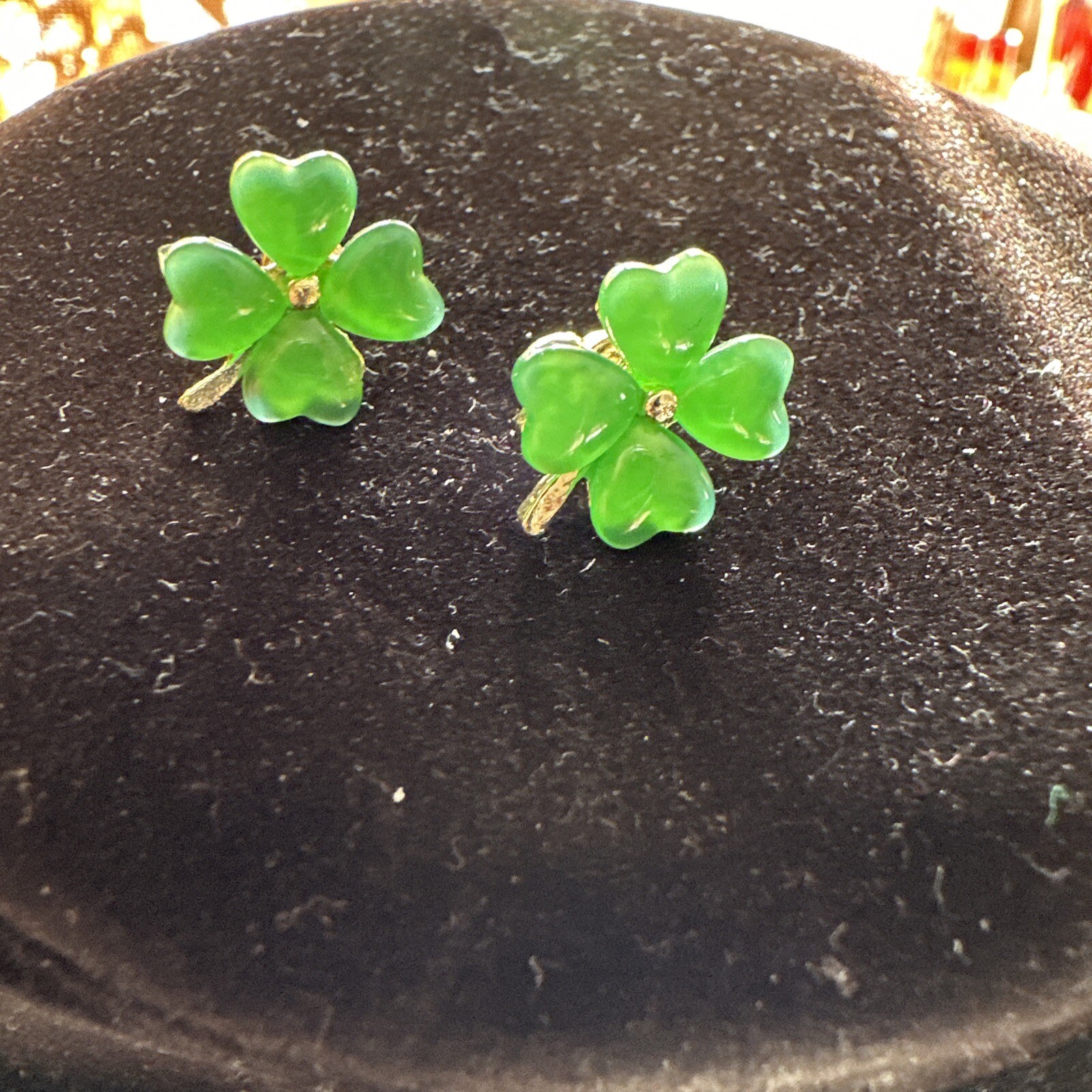 You Will Need These Cute 4 Leaf Clover Stud Earrings With Imitation Opal Stones