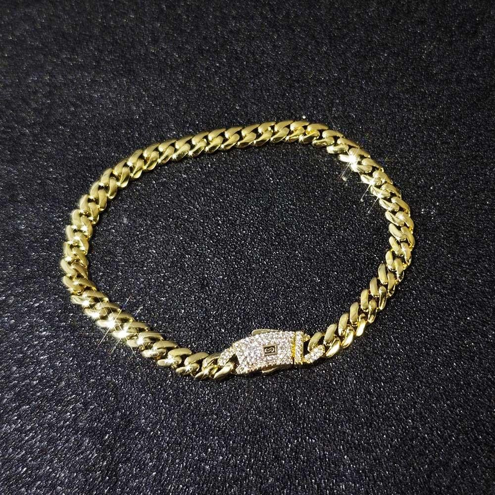 6/8/10/12/15/20mm Cuban Chain Necklace Hip Hop 14k Gold Plating Bracelet Jewelry