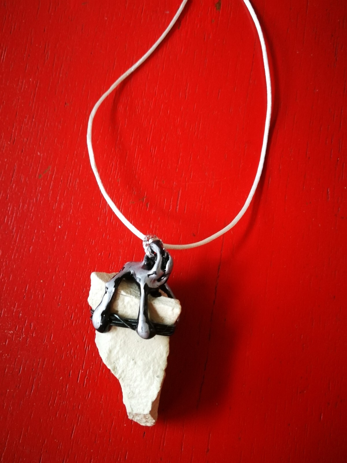 Uncut Gemstone Pendant Spirit Companion Boo Ghostly Witch Amulet Raw Stone Spell