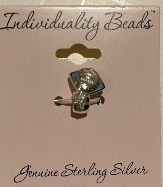 Sterling Silver Graduation Cap Individuality Bead Charm For Bracelet
